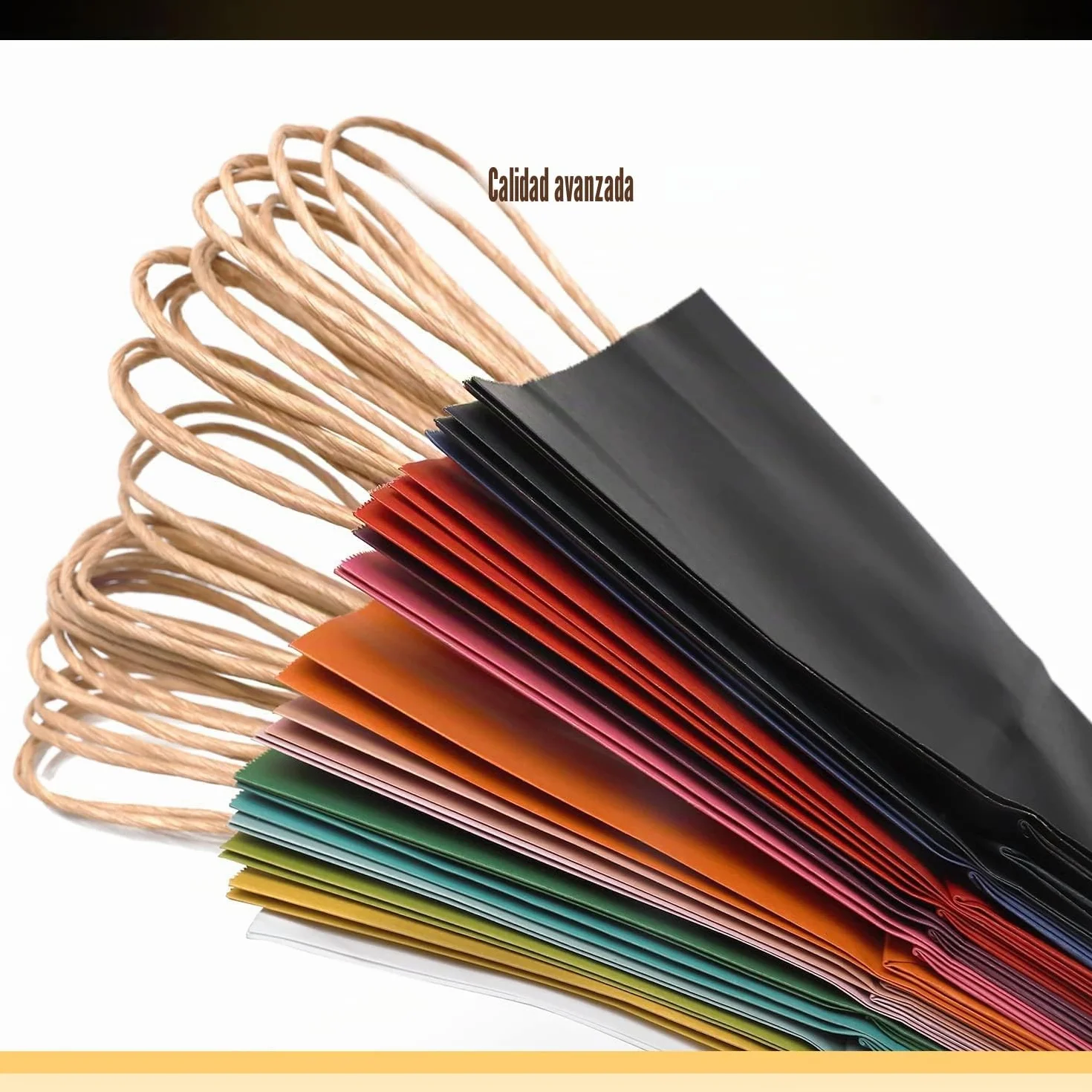 Gcardist 32 bolsas medianas de papel kraft con asas, 27 x 21 x 11 cm, 16 colores, multiuso (tamaño mediano, 7,6 x 4,75 x 10,5 pulgadas)