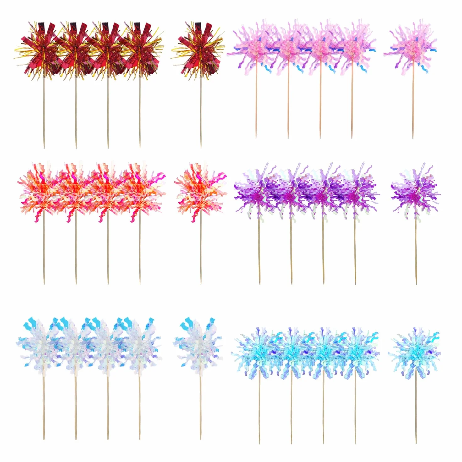 30 Palitos De Cóctel, Decoraciones Para Fiestas, Palos De Fuegos Artificiales, Palitos Para Decorar Pasteles, Palitos De Cóctel