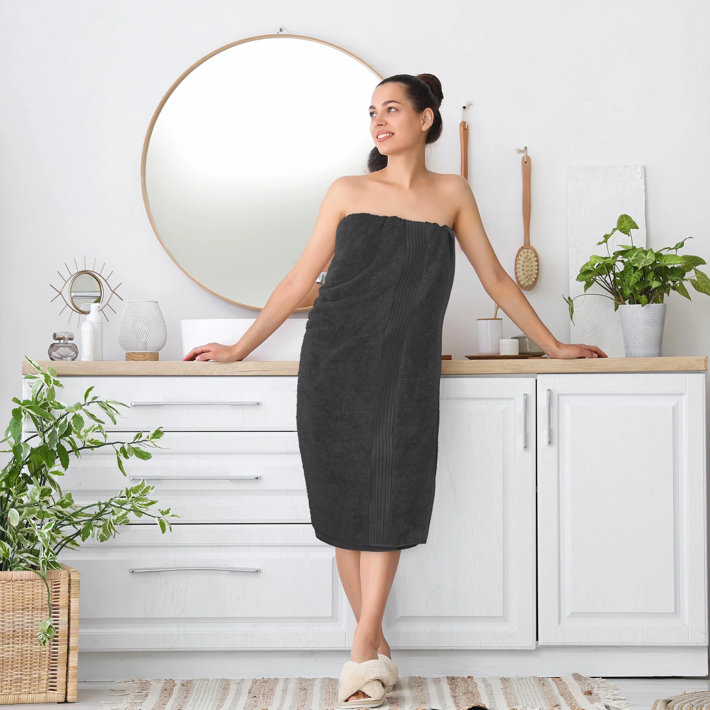 Utopia Towels - 2 Lujosa Sábana de Baño Jumbo - Toalla Extra Grande 100% algodón, Muy Absorbente y de Secado rápido - Toalla de Hotel Super Suave (180 x 90 CM, Gris)