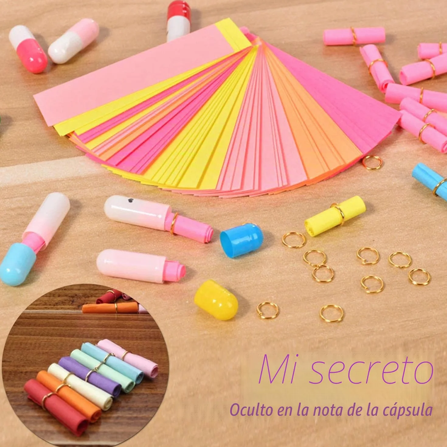 Lote de 200 Cápsulas con Letras de Mensaje, Caras Sonrientes, Notas de Amistad o Regalos