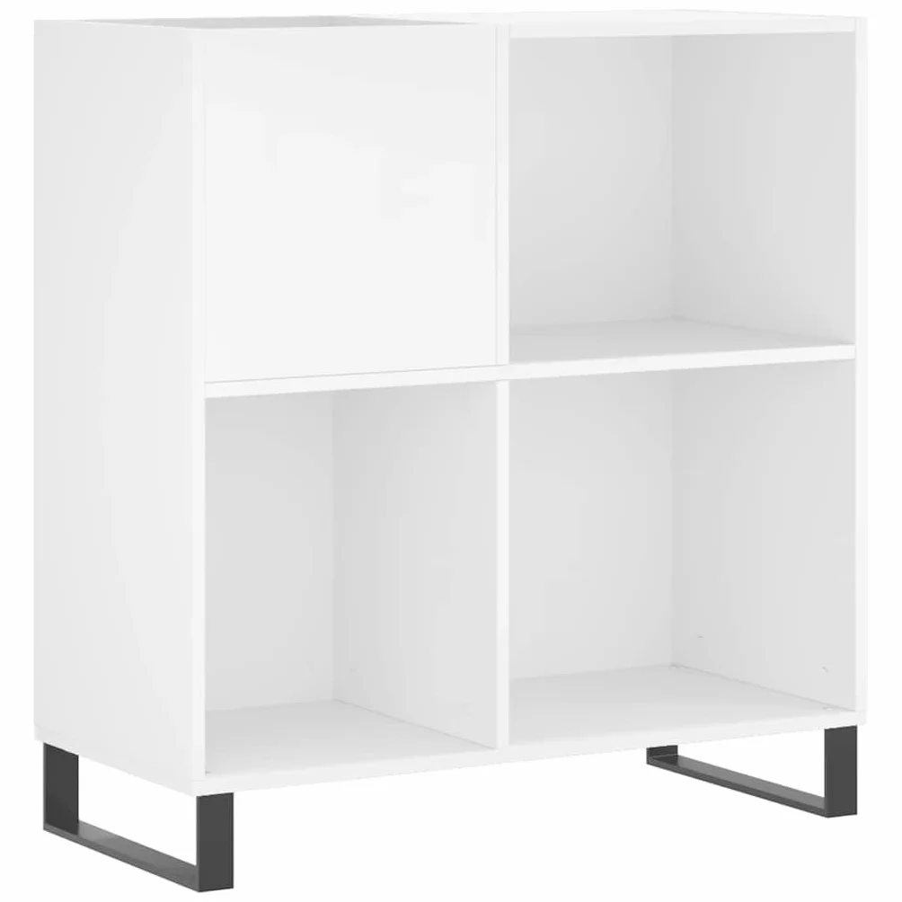 vidaXL Mueble para Discos Madera contrachapada Blanco 84,5x38x89 cm
