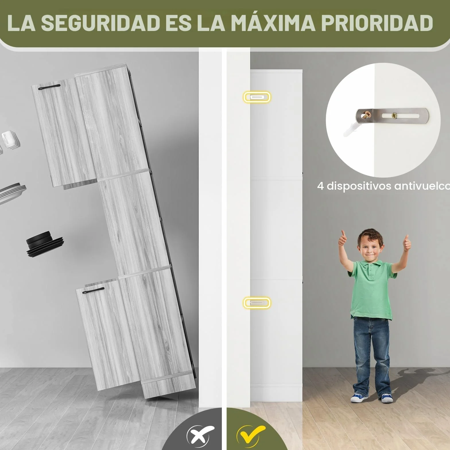 GIANTEX Armario Alto de Baño 56x30x190 cm Mueble Almacenamiento 4 Puertas 2 Compartimentos Abiertos Organizador 6 Estantes Blanco