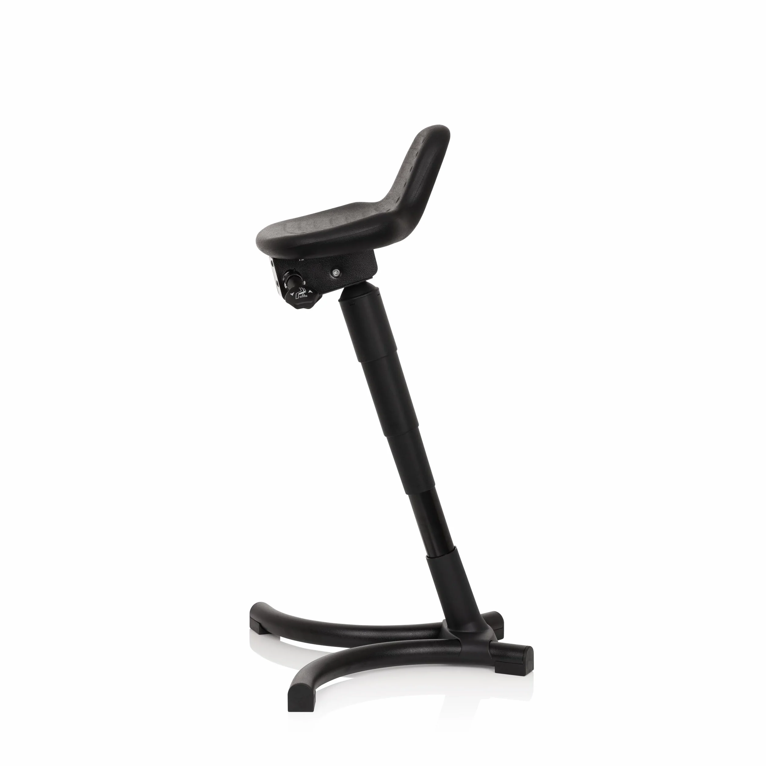Taburete para Oficina Taburete de Trabajo Multiusos Top Work 34 Asiento de Goma Duro con Respaldo Altura Ajustable Negro