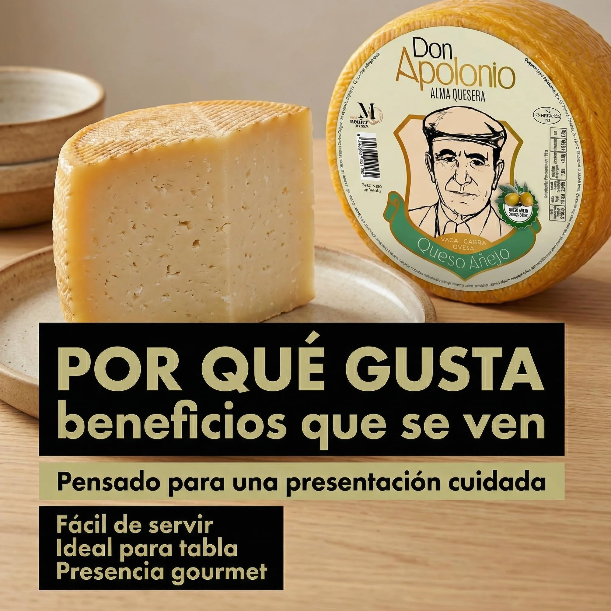 SABE A SABAS Queso Iberico Añejo en Aceite de Oliva Virgen Extra 2 Kg Mezcla Vaca Cabra Oveja Curacion 270 Dias