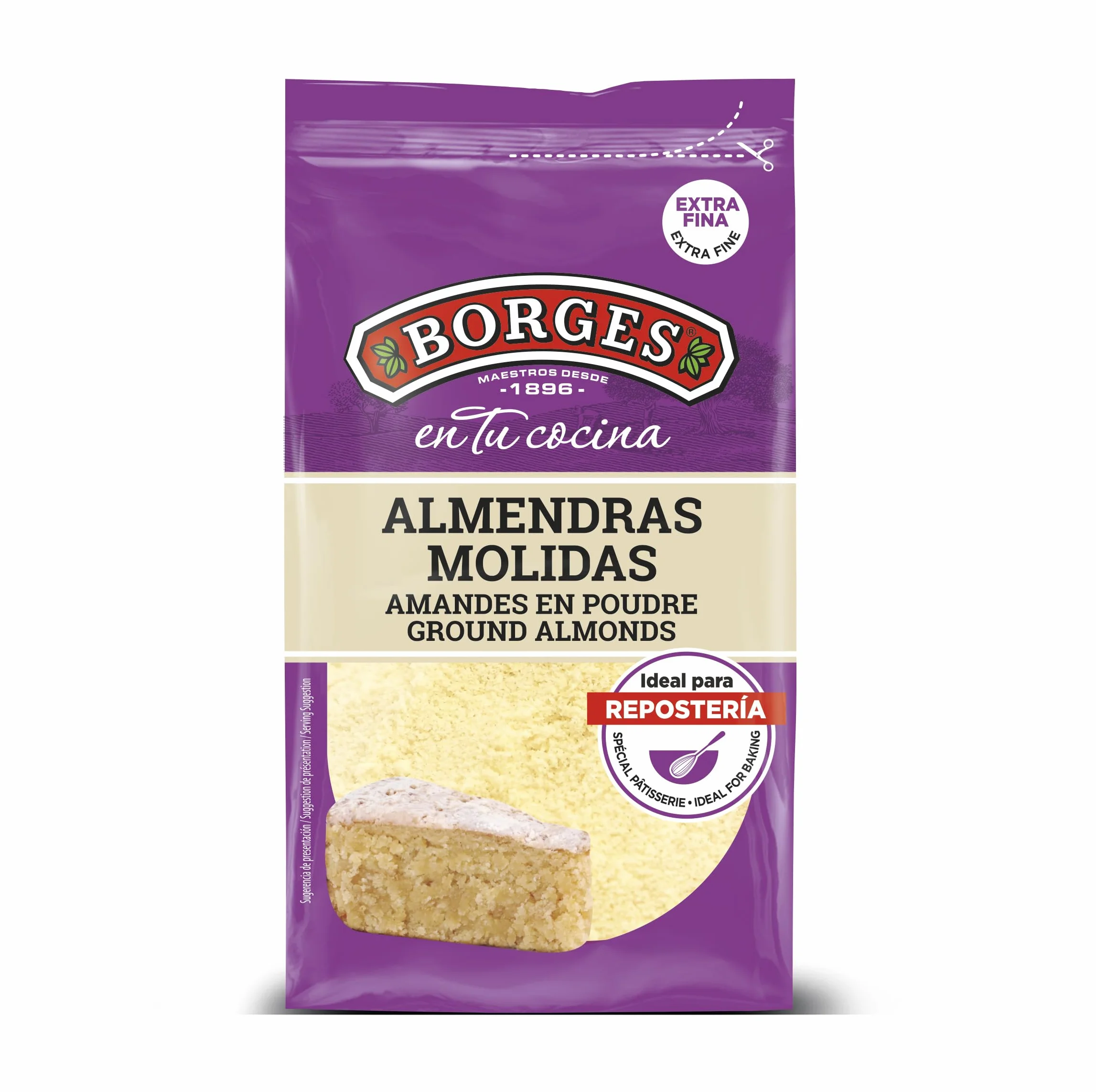 Borges Harina de Almendras Fina 200 g sin Gluten para Repostería