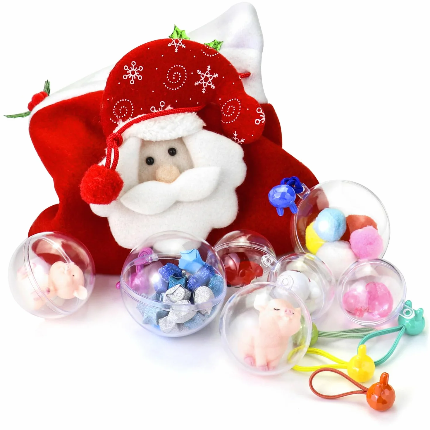 Bolas de Navidad Transparentes Ø8cm Plástico 20 Unidades QWORK