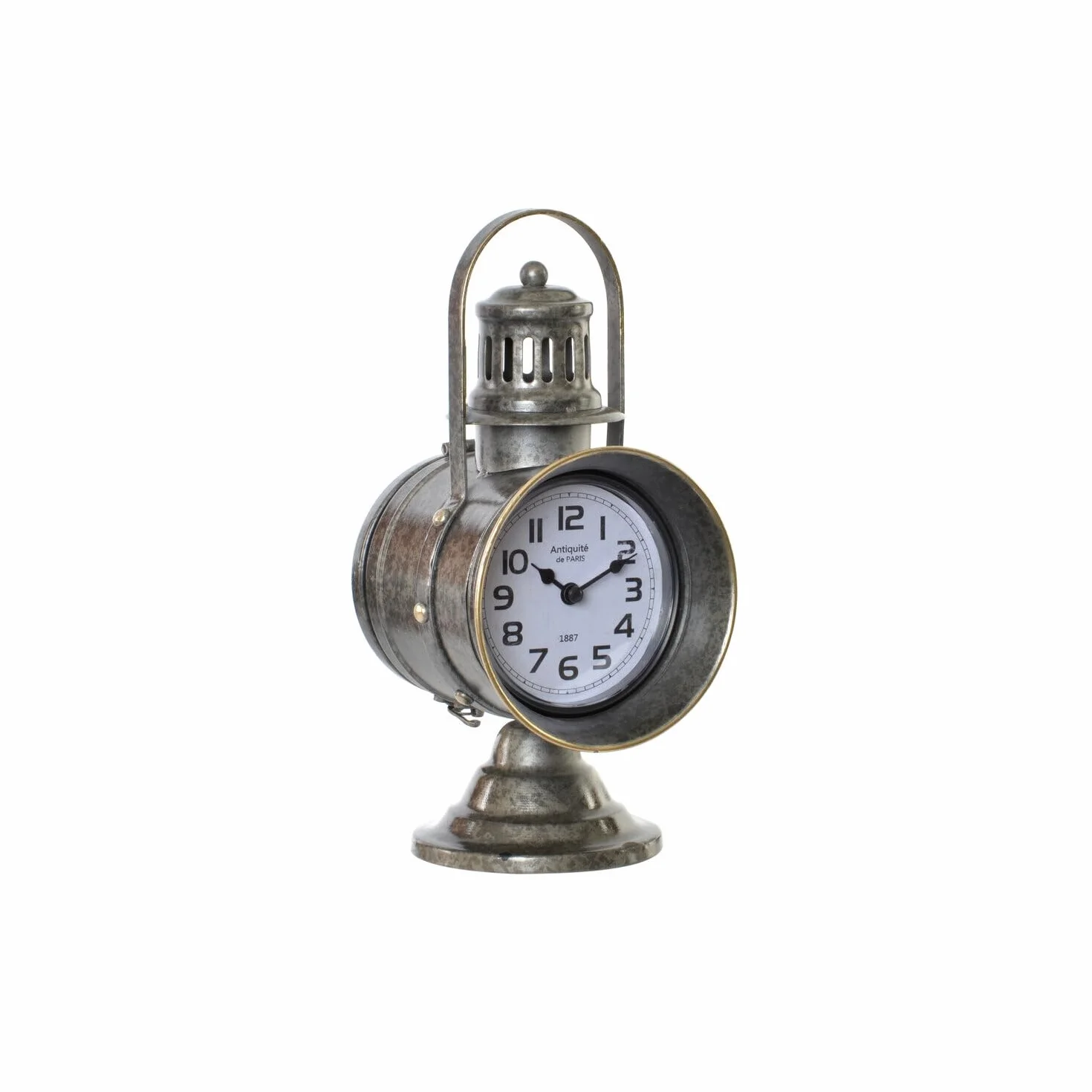 RELOJ SOBREMESA HIERRO 13,3X18X28,5 CANDELABR