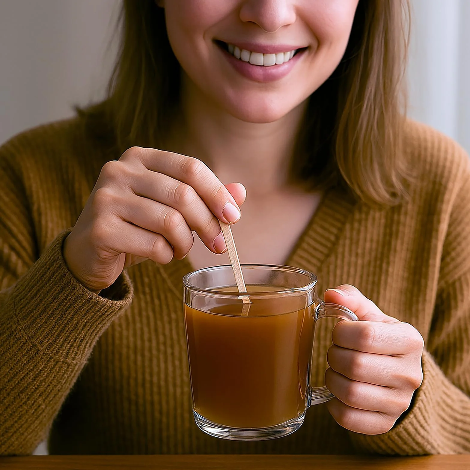 Dohe Horeca - Palitos de Madera Remover Café (500 uds.) - Tamaño 9 cm, Biodegradables y Reciclables, Higiénicos con Papel Protector, Batir Café, Té, Leche y Bebidas Calientes