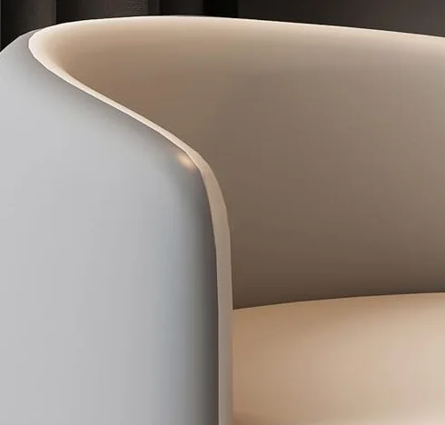 Silla de maquillaje giratoria 360° con respaldo bajo para tocador moderno