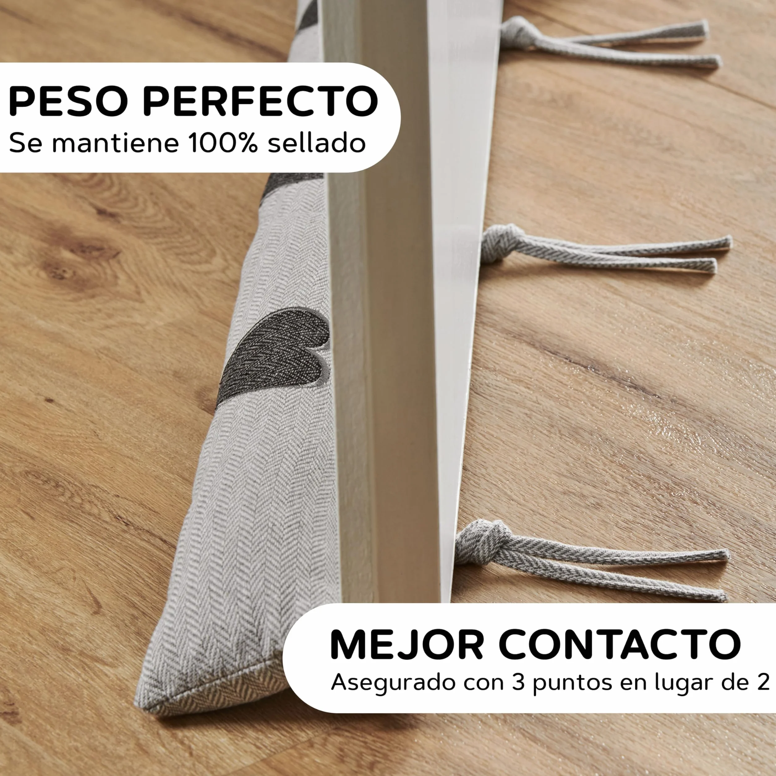 Lyvanas cojin Aislante Puertas de Entrada 90 cm hermética Cortavientos Burlete Decorativo Puerta Tela