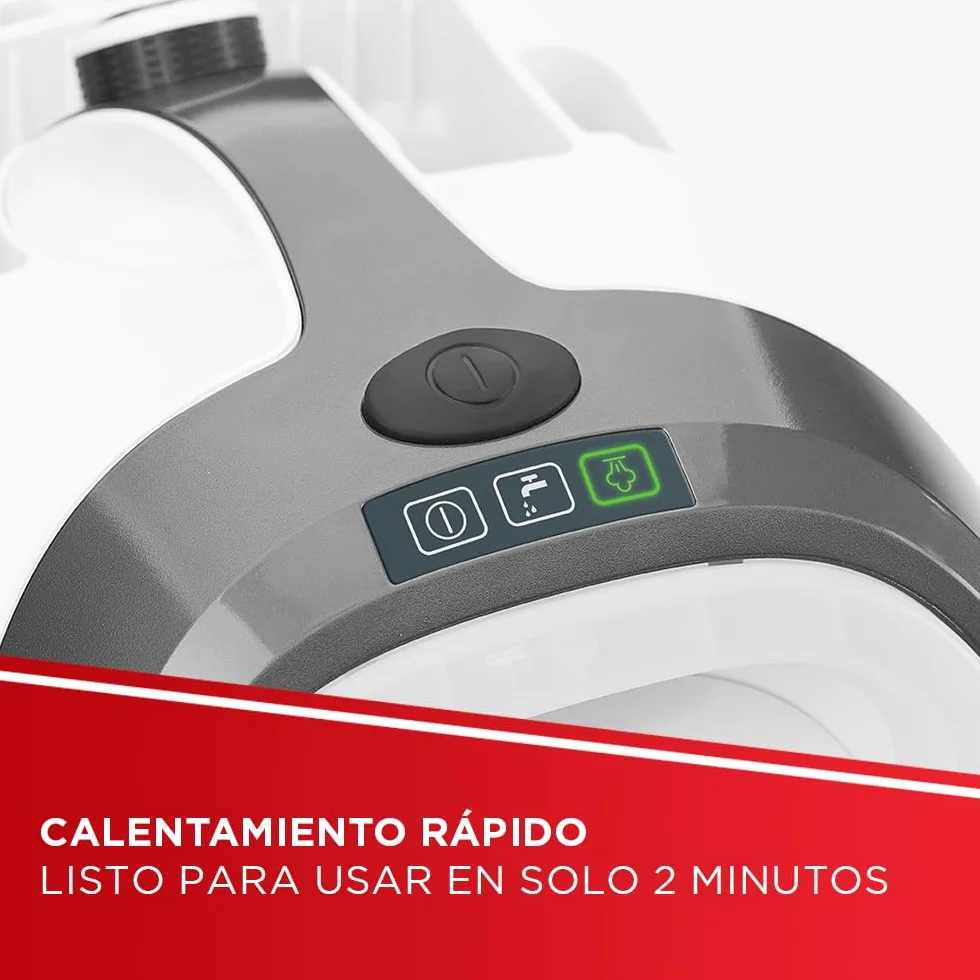 Polti Vaporetto Smart 120 Limpiador a Vapor 4 Bar 1500 W Depósito 2 L Calentamiento 2 Min 14 Accesorios Blanco/Negro