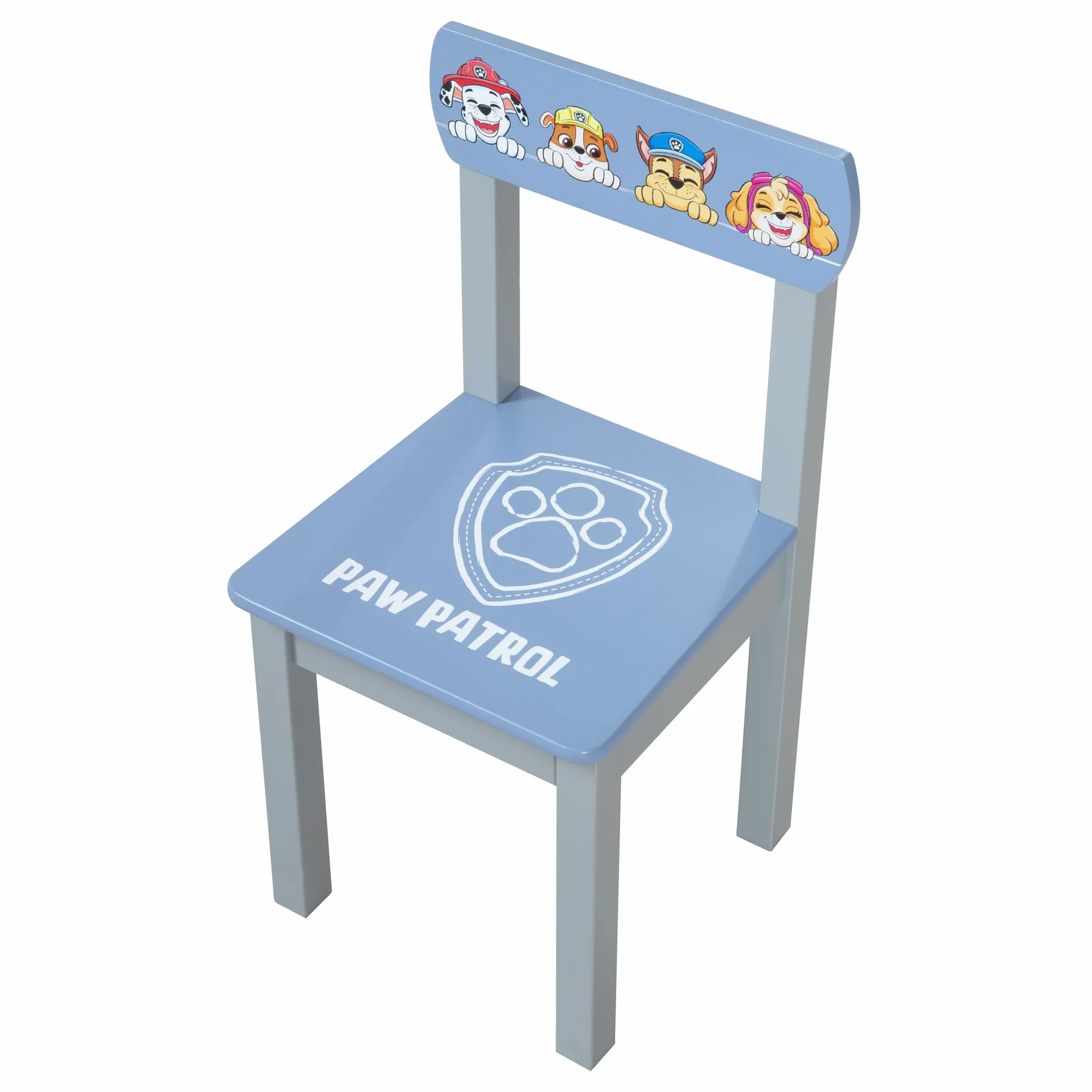 roba Silla Infantil Paw Patrol - Complemento Ideal para el Grupo de Asientos roba - Mueble Infantil para Niños a Partir de 18 Meses - Motivo de los Héroes de la Serie Popular - Madera Gris/Azul