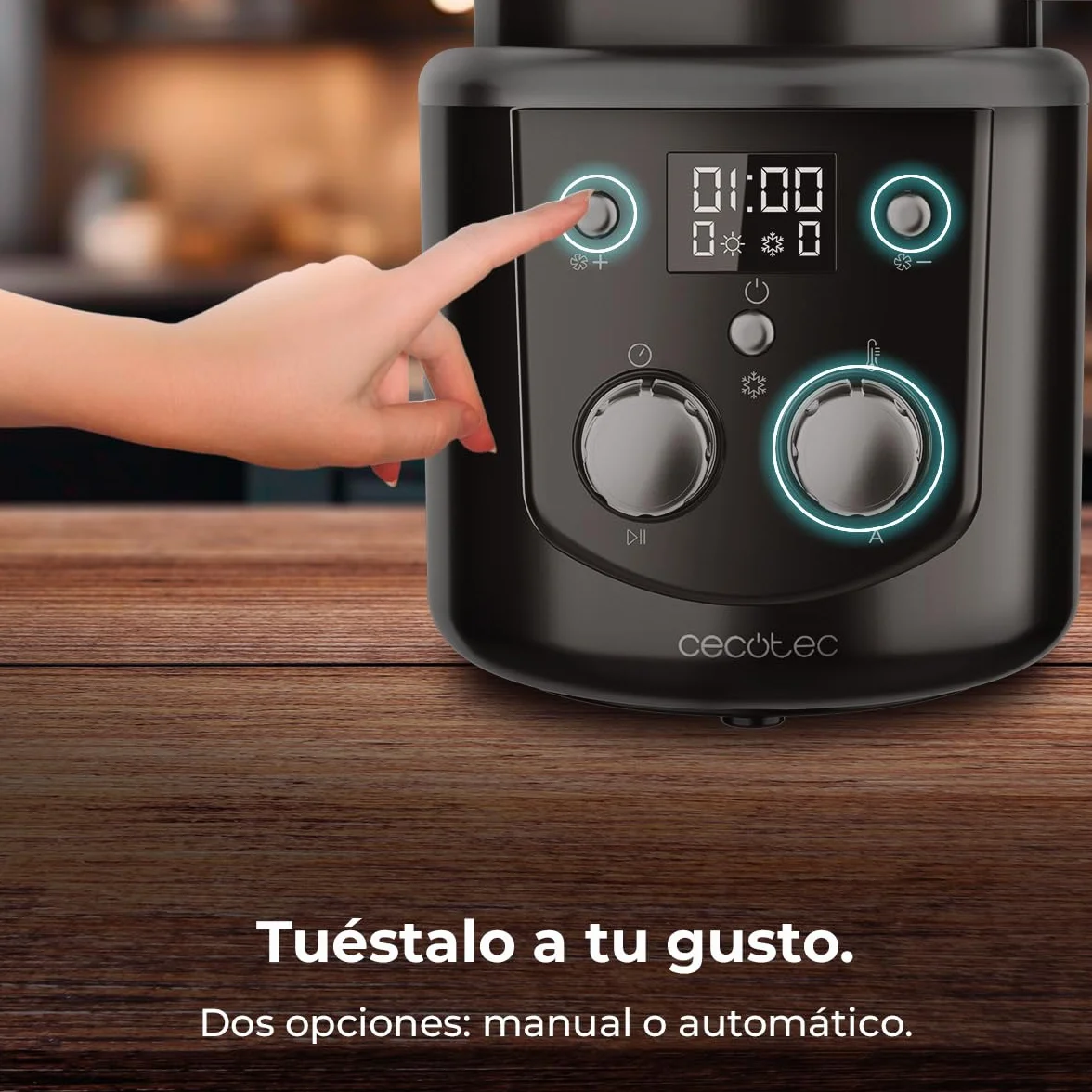 Cecotec Tostadora de Café en Grano Eléctrica Roaster Booster 1400W, Tueste Automático o Manual, Capacidad 100-150gr
