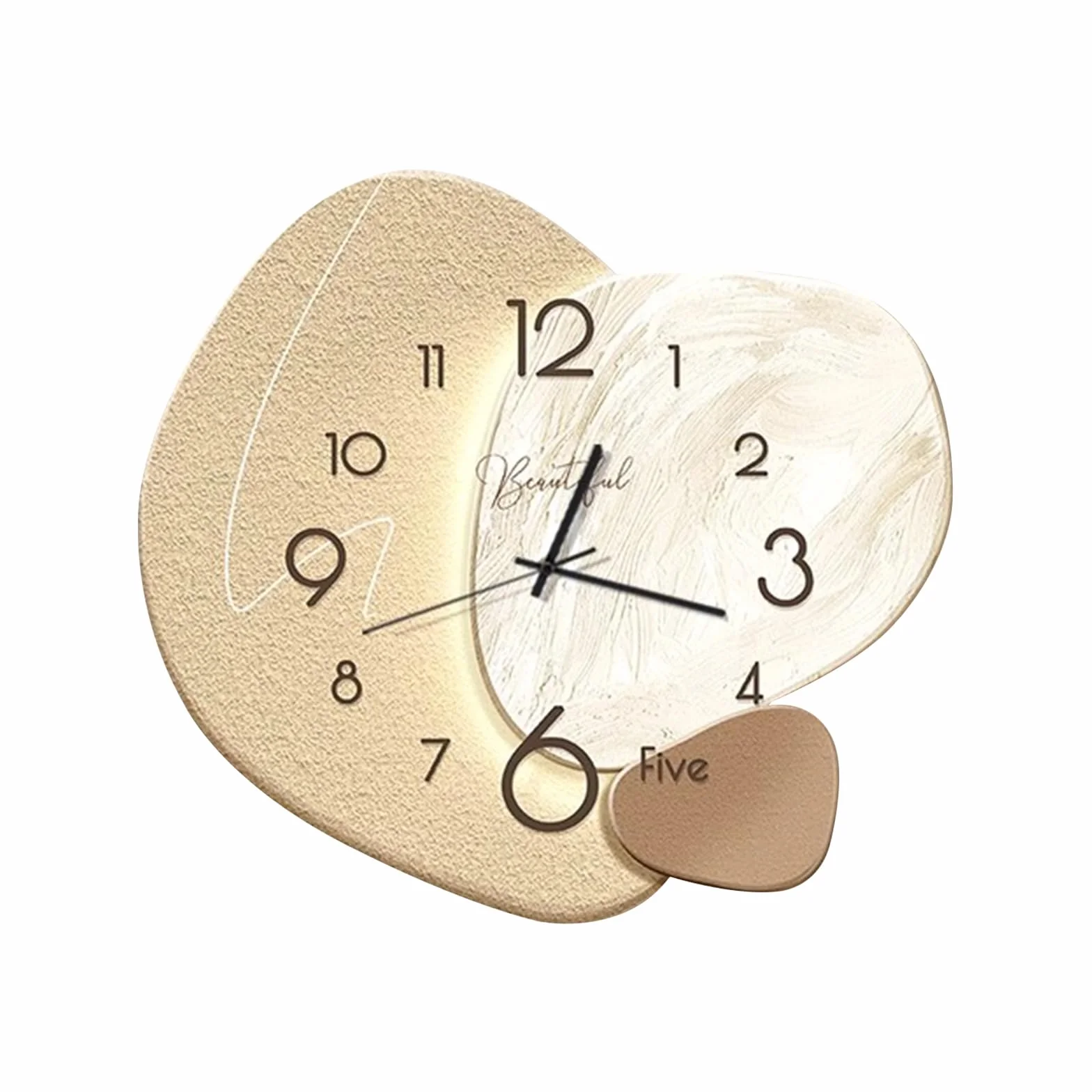 Ergocar Reloj De Pared, Silencioso Creativo, Moderno Porcelana Cristalina Estilo Nórdico, Decoración Batería para Escuela, Sala Estar, Cocina, Oficina