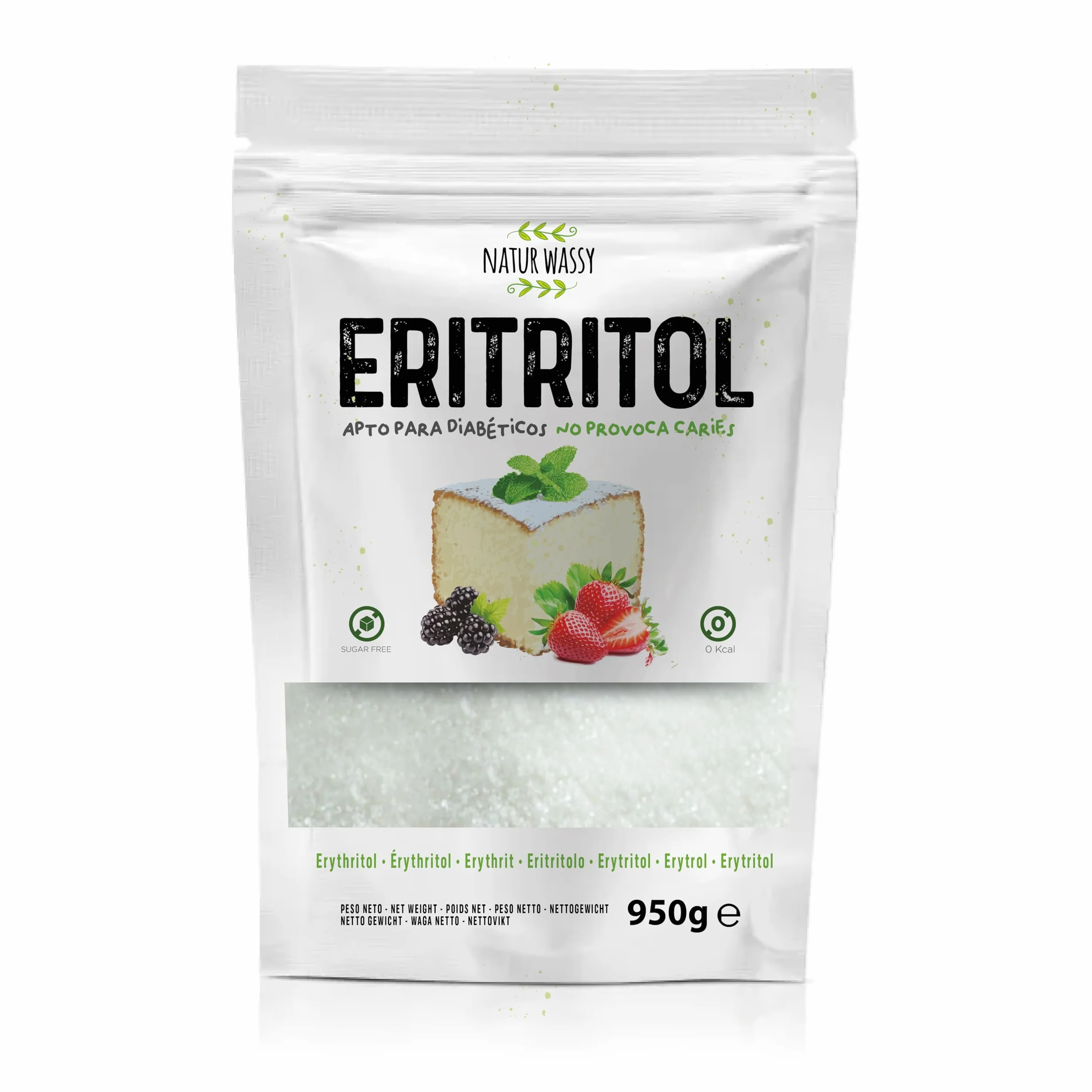 Eritritol Edulcorante Natural Sustituto Del Azúcar Zero Calorías Endulzante KETO Premium 100% Vegano Apto Diabéticos