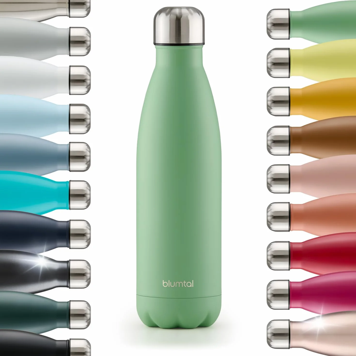 Blumtal® Botella termica Charles 1 litro sin BPA acero inoxidable aislada summer green/verde