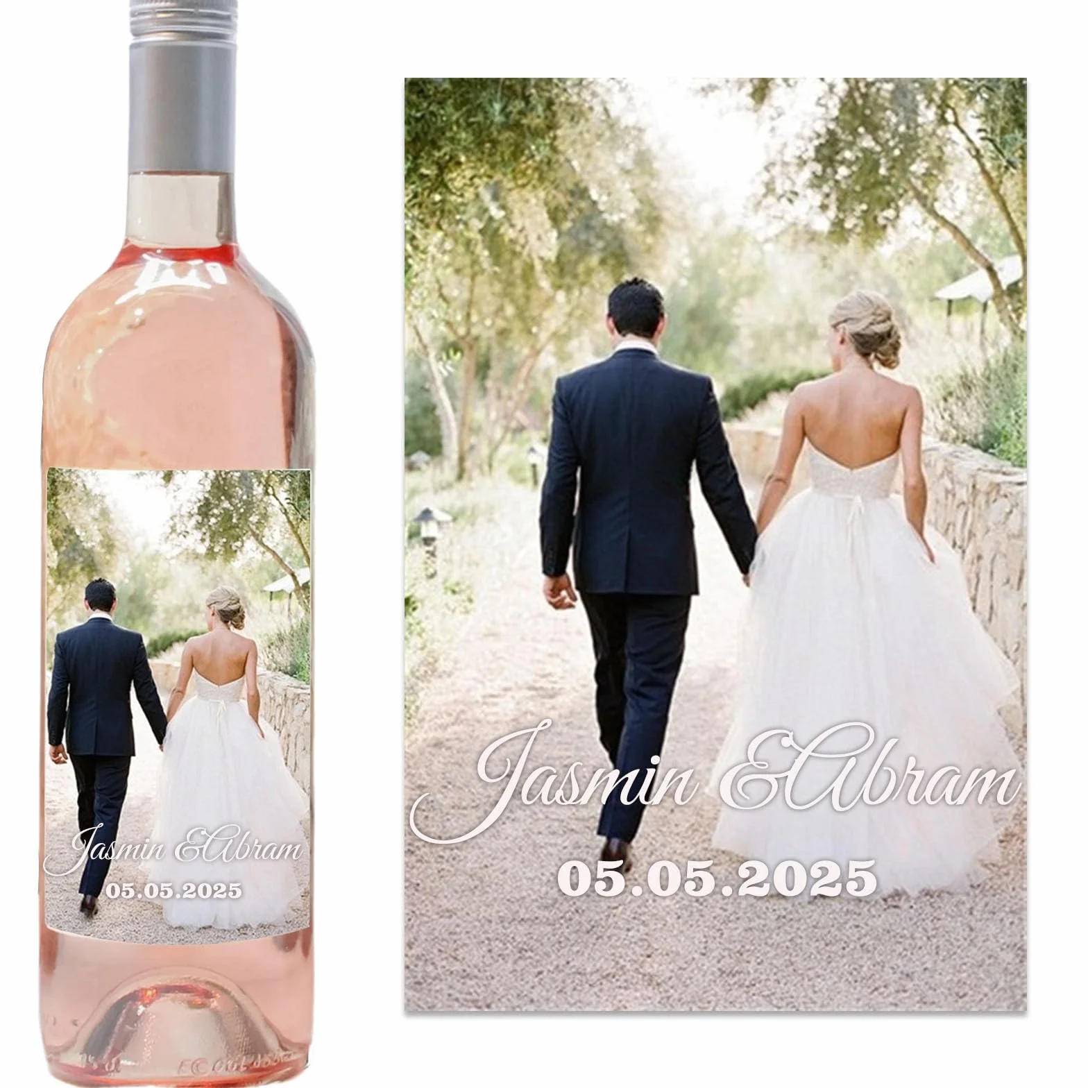 Etiquetas fotográficas personalizadas para botellas de vino Etiquetas para vino personalizadas para botellas Personalizadas Compromiso Boda Fiesta de Cumpleaños