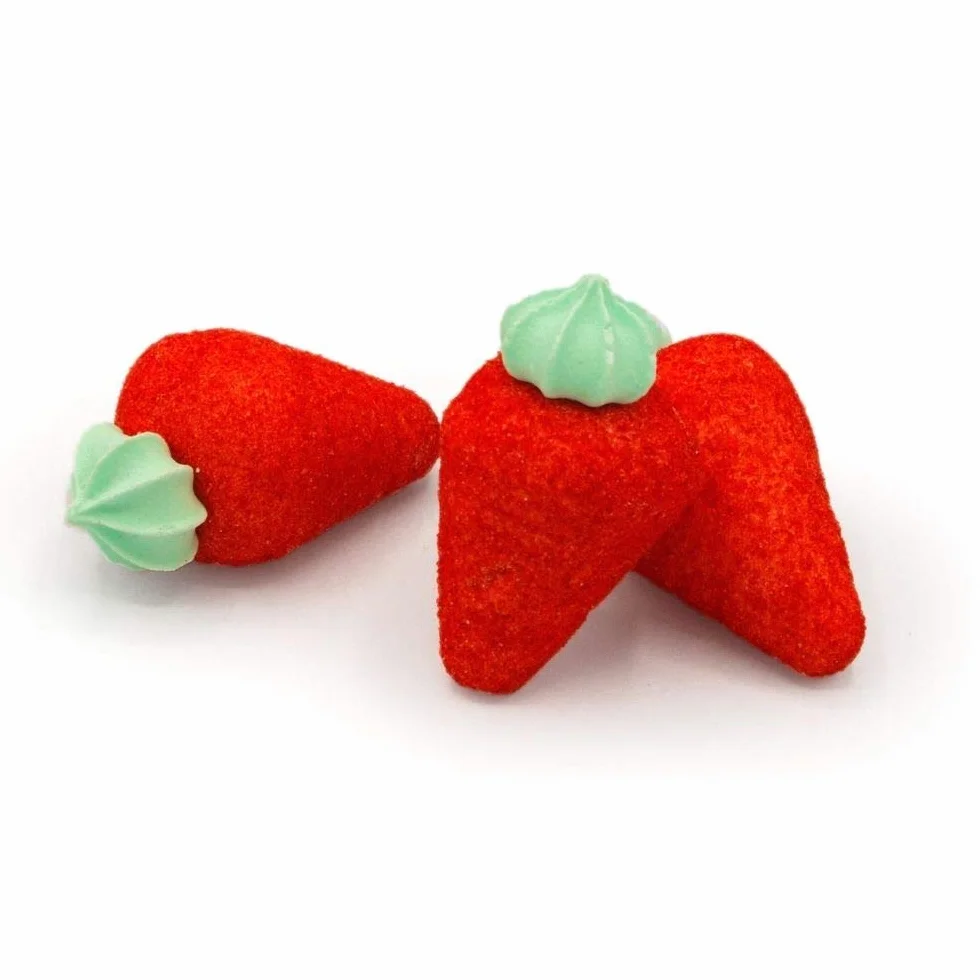 Nubes Chuches Marshmallows Con Forma De Fresas Rojas 750 Grs