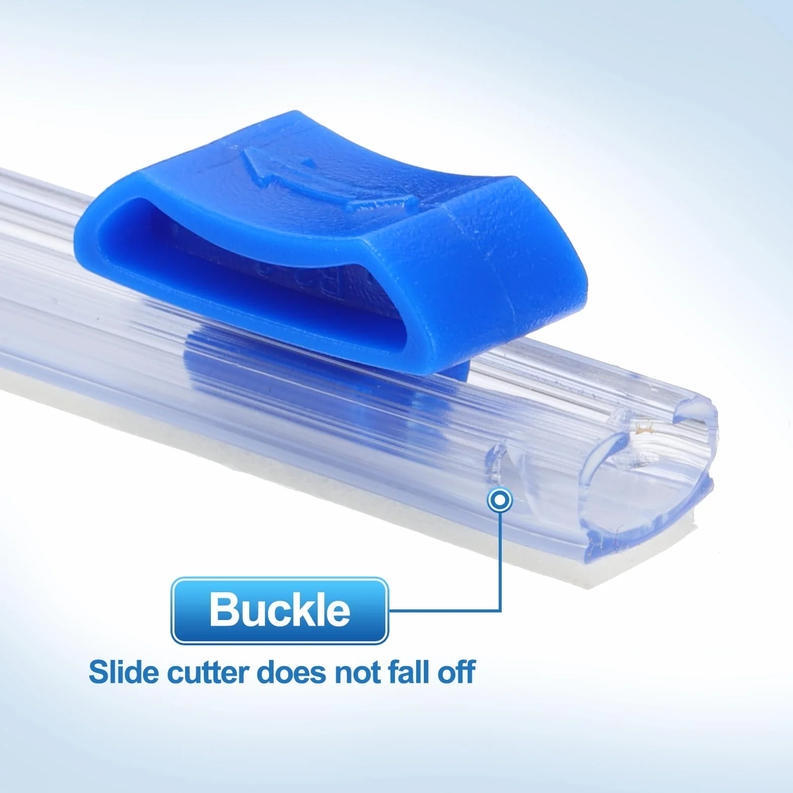 PATIKIL 8 Piezas Cortador De Plástico, Cortador Deslizante De Plástico De 13 Pulgadas Instalación Autoadhesiva Reemplazo para Dispensador De Papel De Aluminio Papel Encerado, Azul