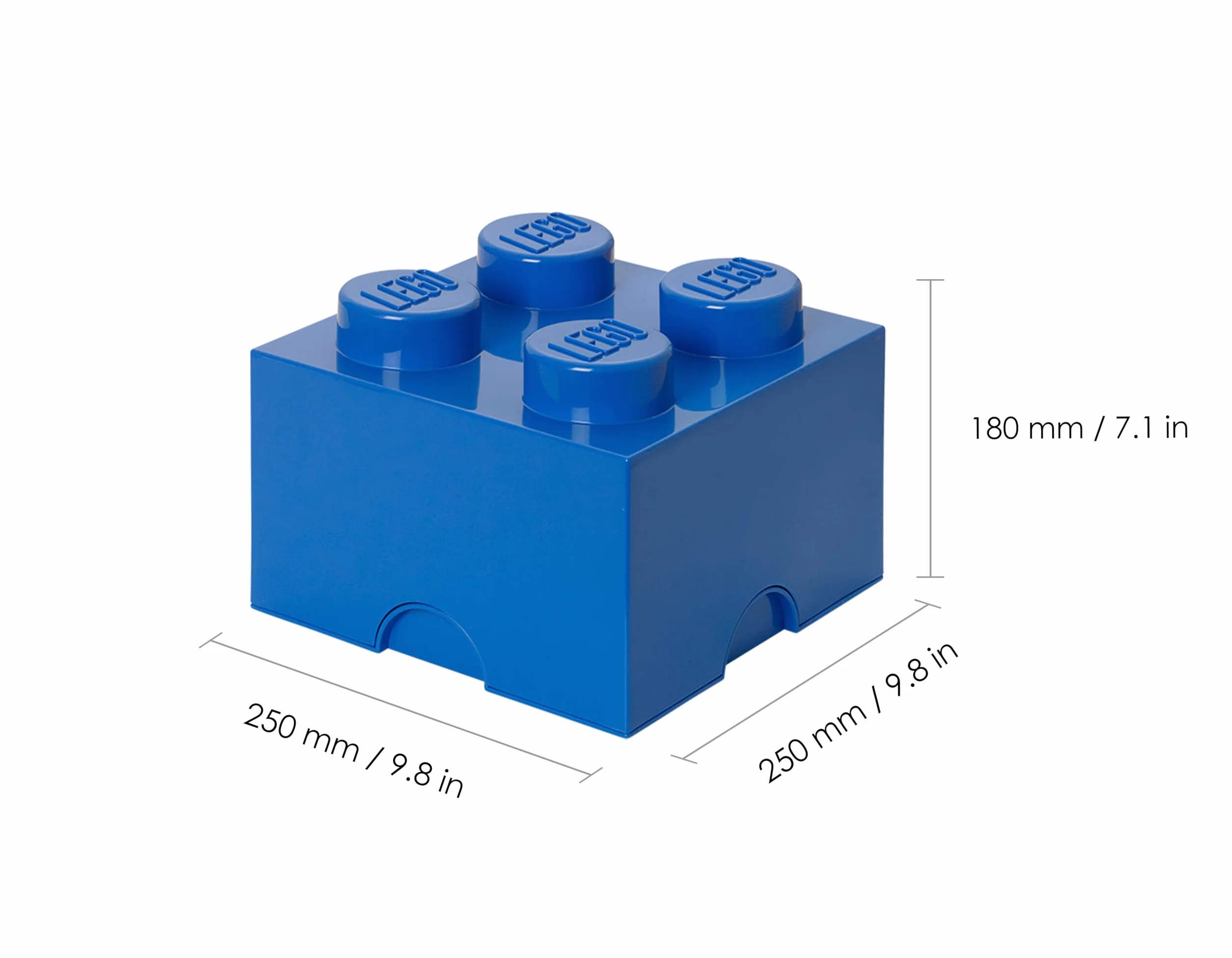 Plast Team 4003 - Caja en forma de bloque de lego 4, color azul [importado de Alemania]