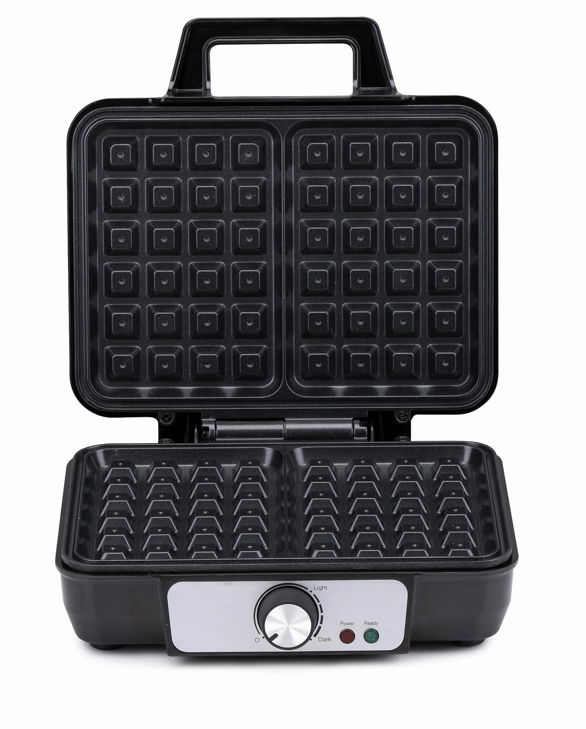alpina Gofrera - Gofres Bruselas - Recubrimiento antiadherente - 2 Waffles - 1000 W - Negro