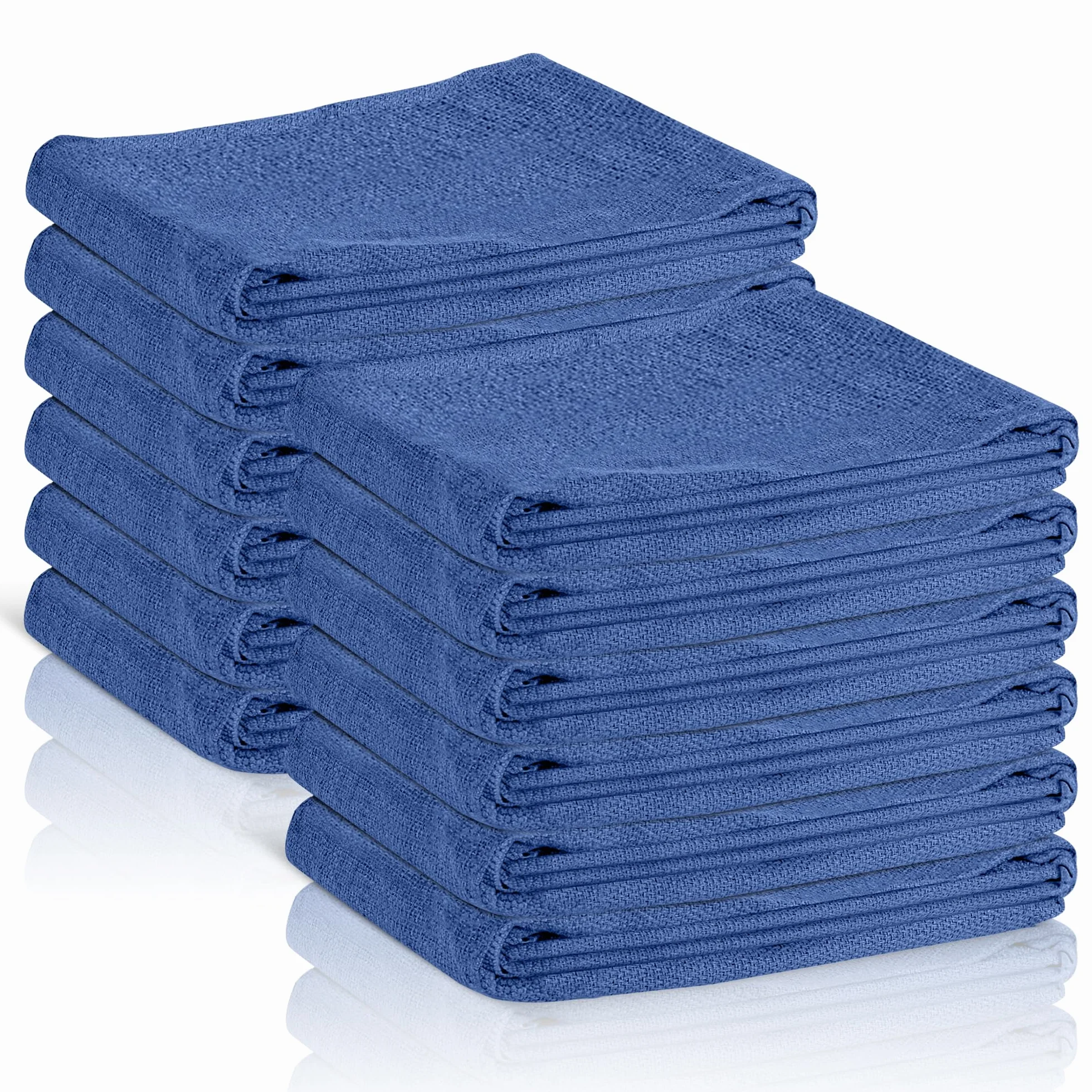 Huck Toallas quirúrgicas para limpieza, paquete de 12 unidades, 100% algodón, tamaño 16 x 26 pulgadas, para cocina, lavado de coche, bar, hogar, ventanas, metal, vidrio, superabsorbentes, sin pelusa