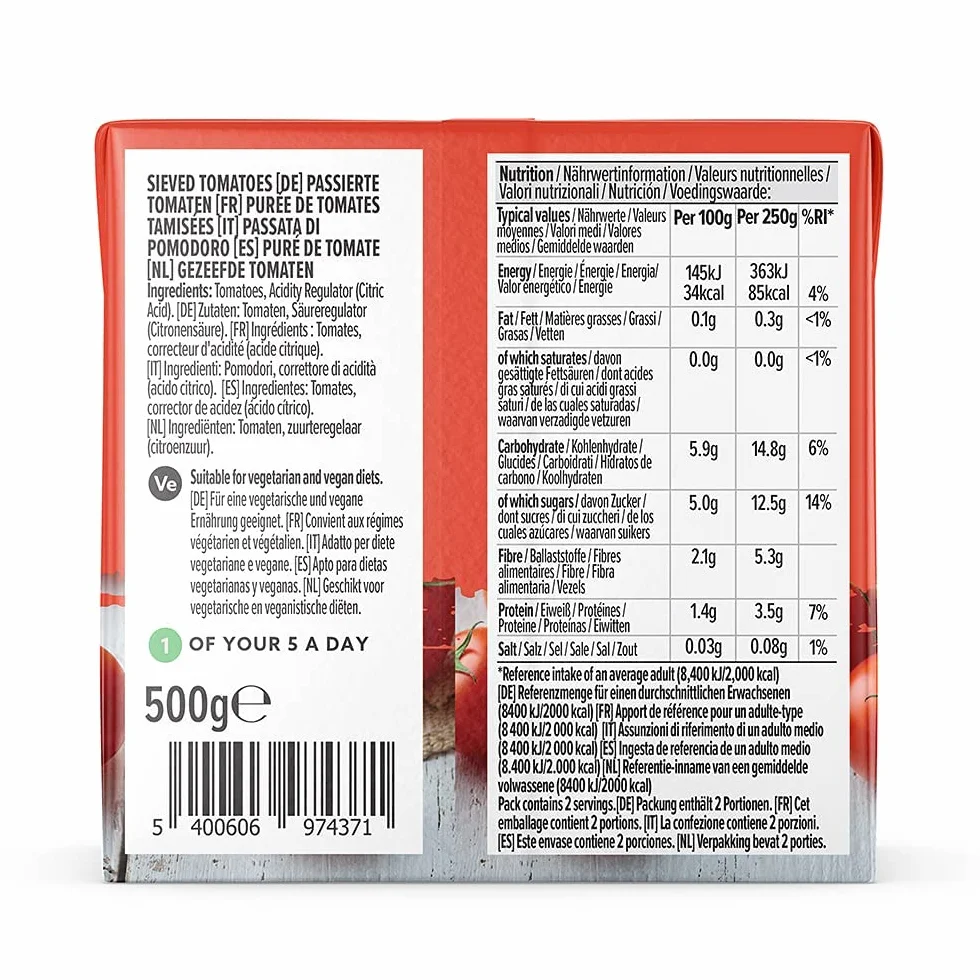 Tomate Tamizado, 500g