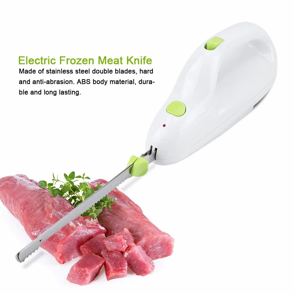 Ejoyous Cuchillo Eléctrico de Cocina, Motor 110W, Doble Interruptor de Seguridad, para Pan, Carne Congelada y Queso