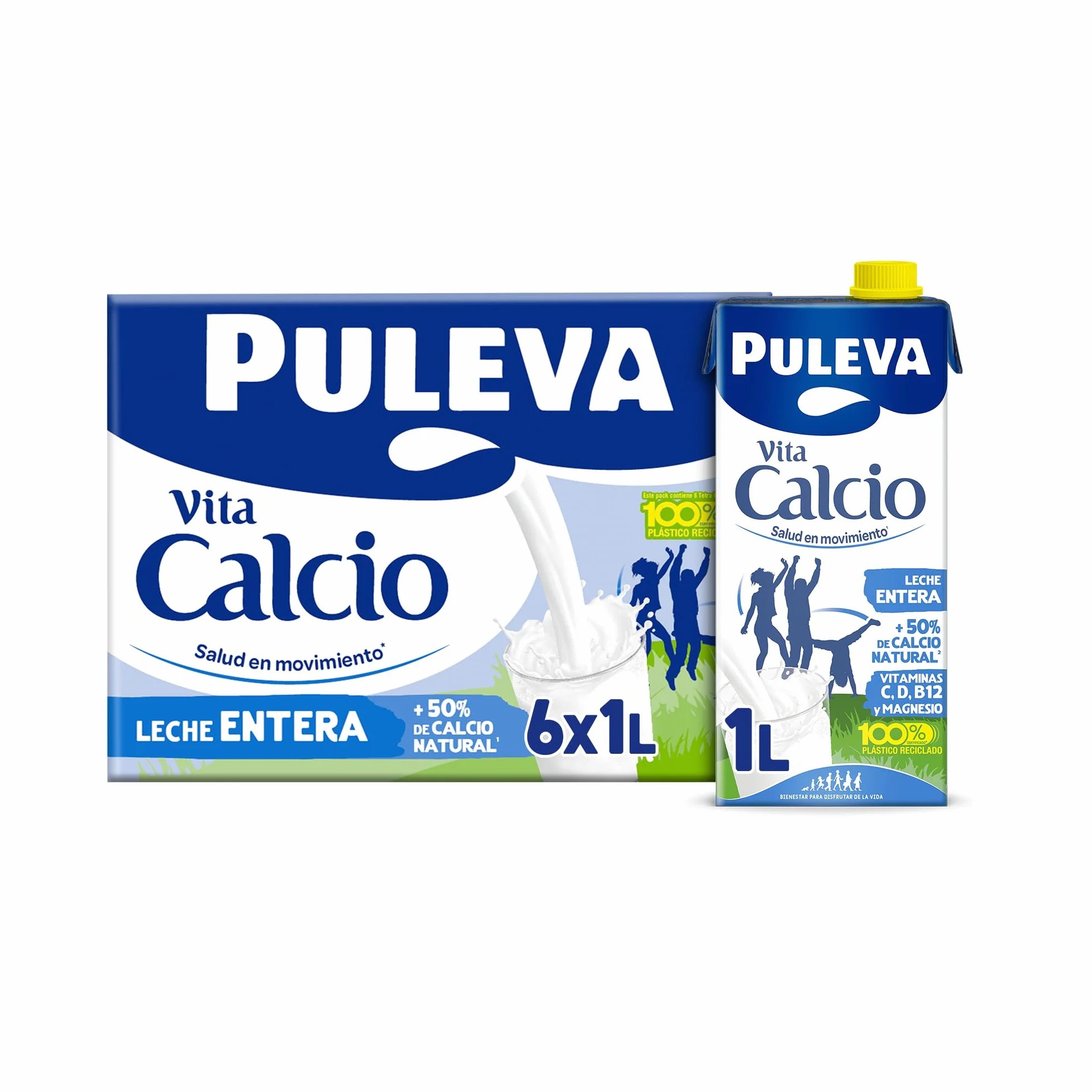 Puleva Calcio Leche Entera Pack 6 x 1Lt