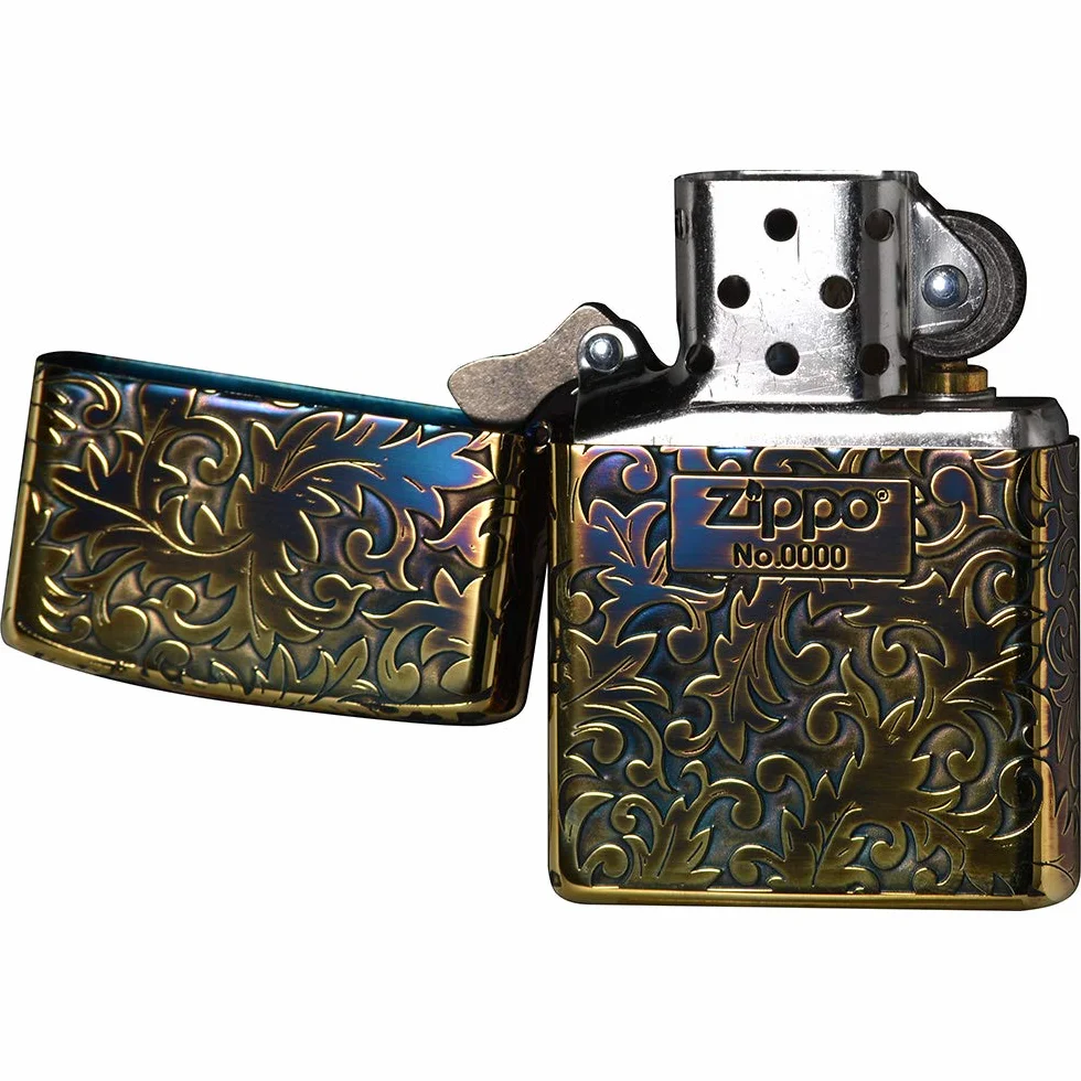 Zippo 2GI-Z5KARA Logotipo clásico arabesco chapado en oro oxidado en 5 lados grabado Japan Limited