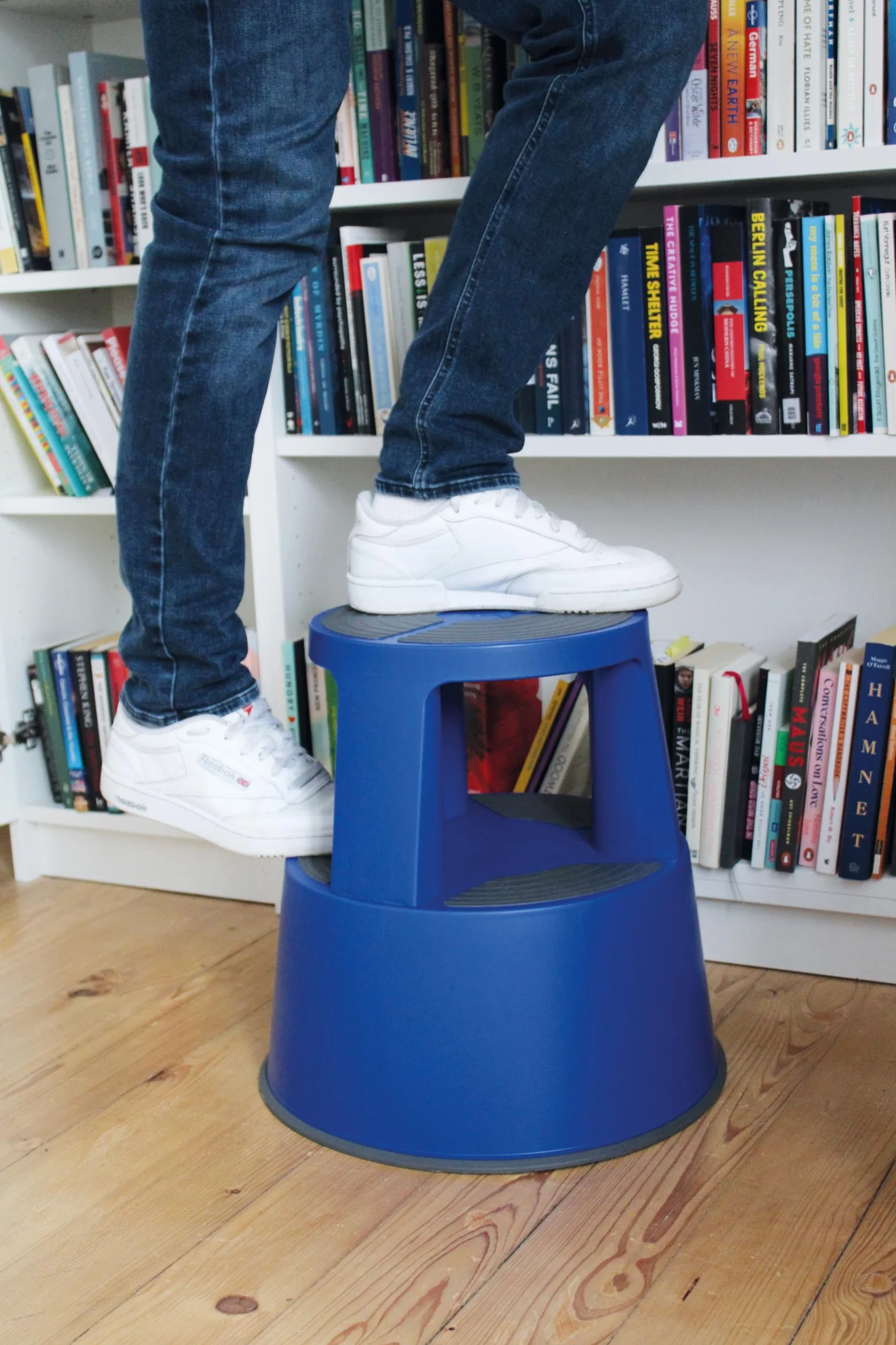 WEDO Taburete con Ruedas Super Step de plástico irrompible 43 cm 150 kg