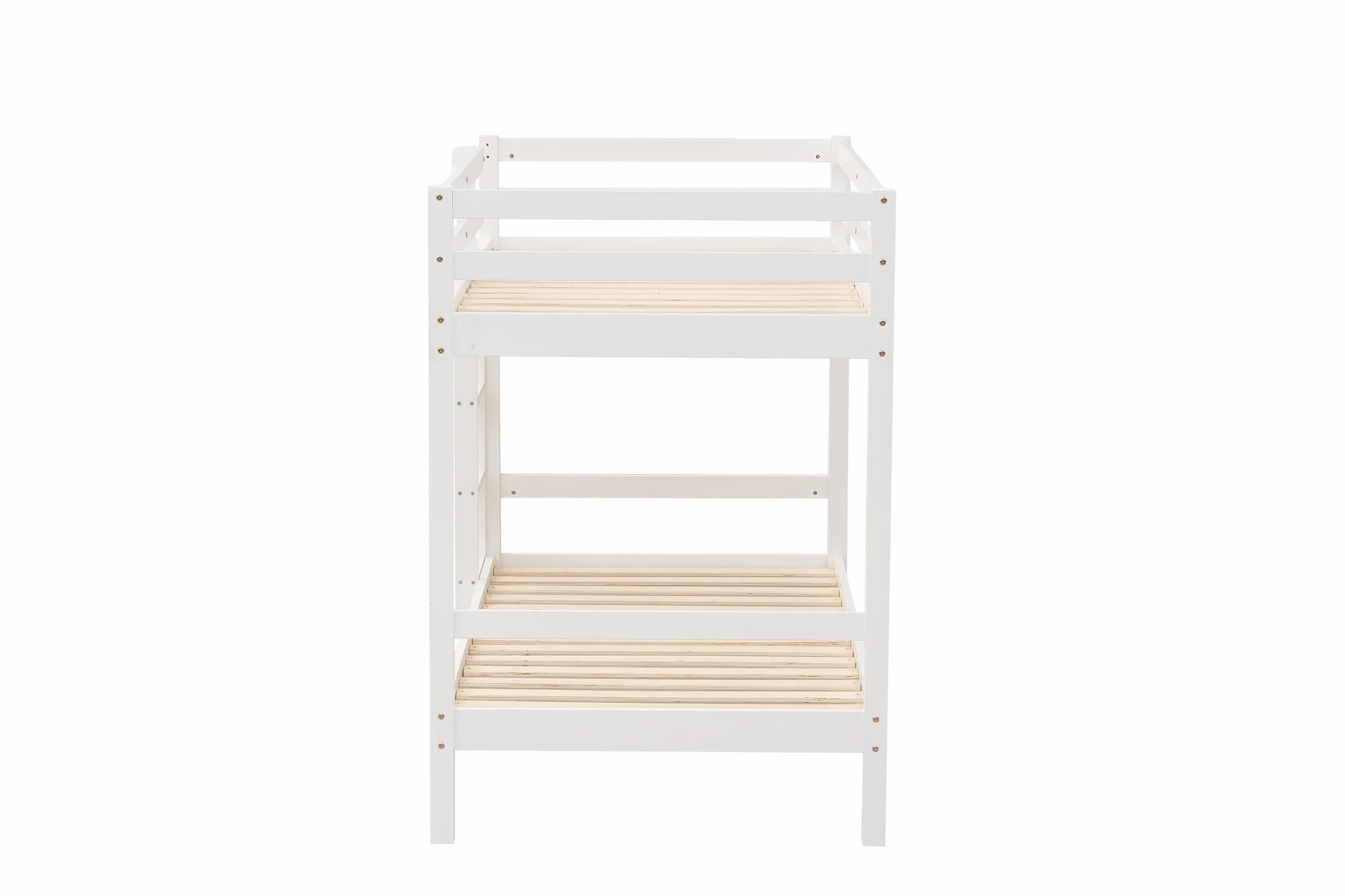 Mobelcenter, Litera Olivia de Pino Macizo Reversible, Blanco, 90x190 cm, con Somieres Incluidos, para Habitaciones Infantiles y Juveniles, Medidas: Ancho: 198cm x Fondo: 97cm x Alto: 140cm (1615)