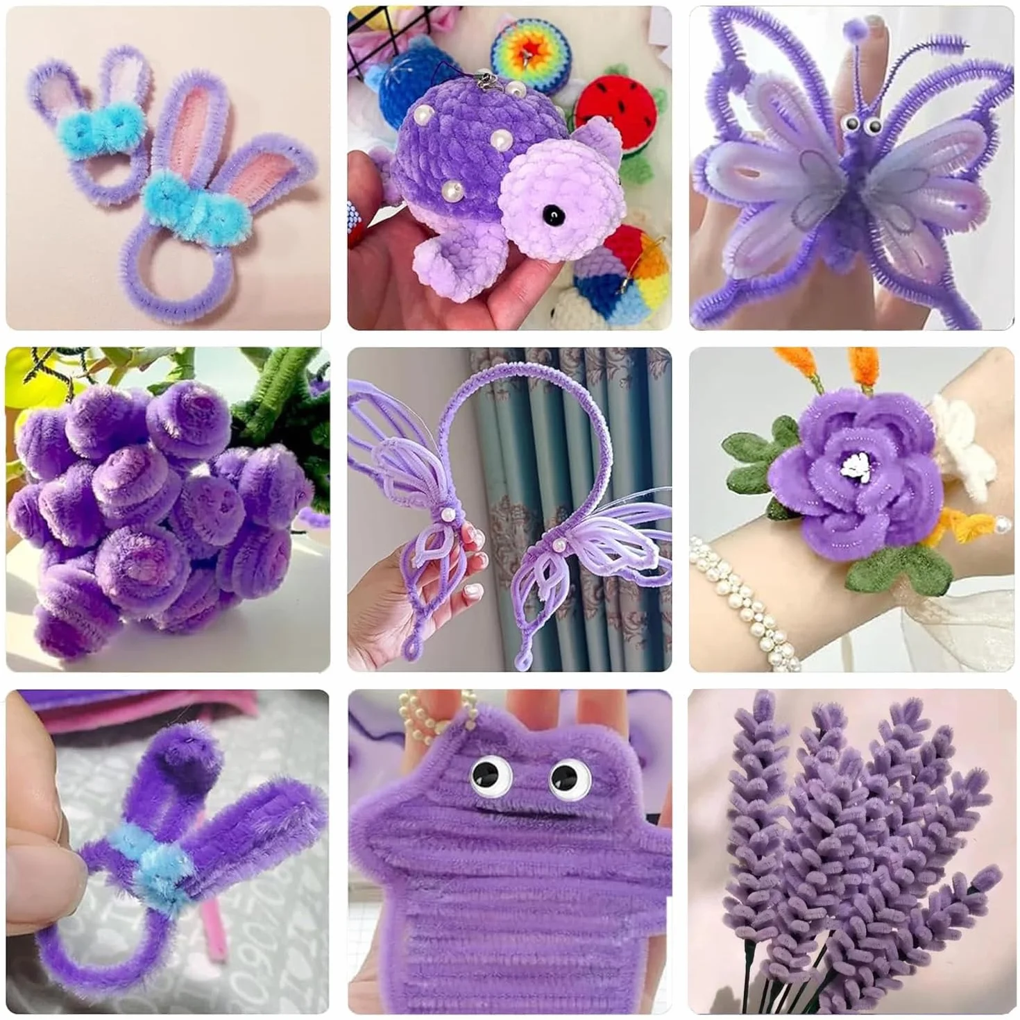 300 limpiadores de pipas, 3 limpiadores de pipas amarillos diferentes, alambre flexible para manualidades, 30 cm, limpiador de pipas de chenilla, proyectos de bricolaje (300 unidades, color