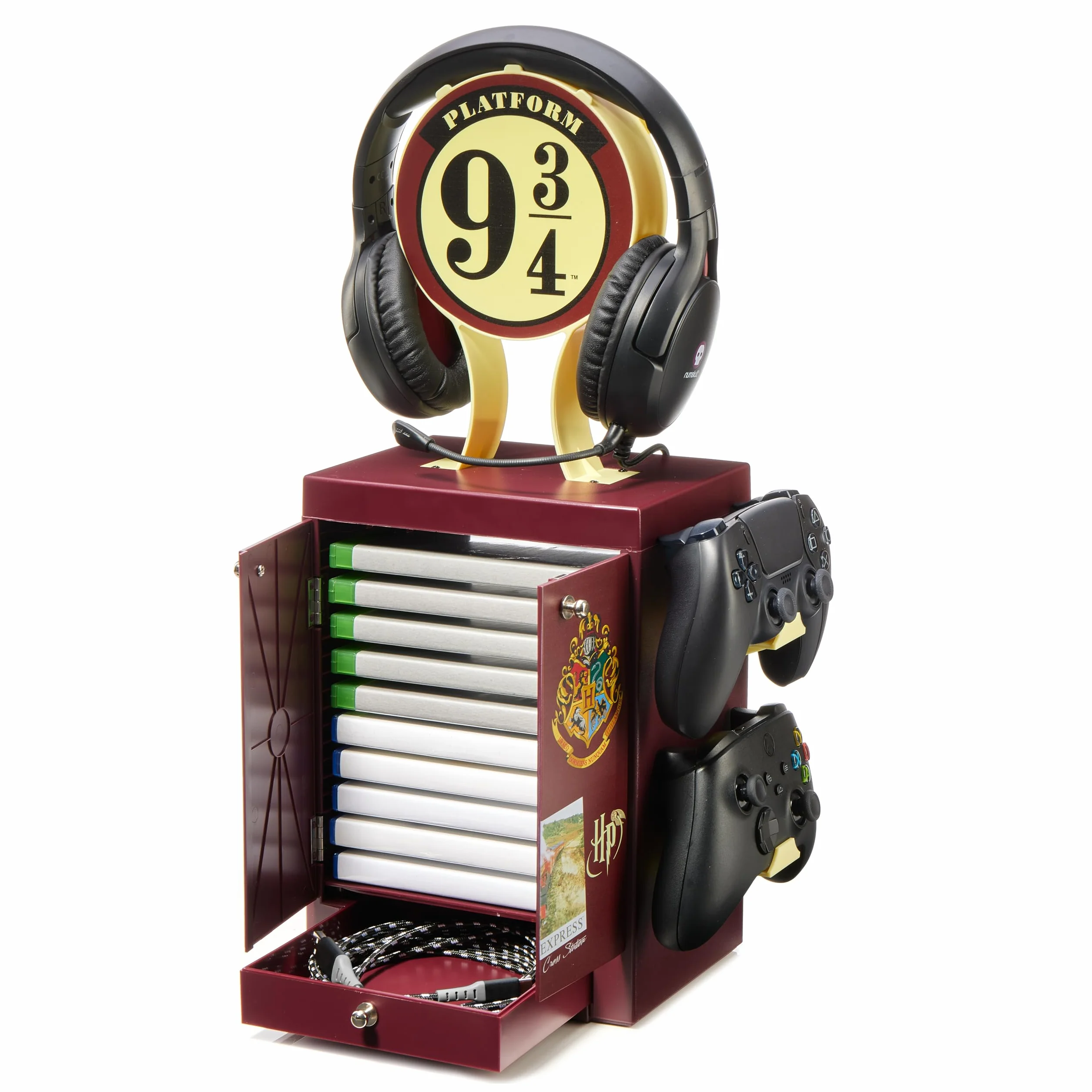 Numskull Harry Potter Platform 9 ¾ Soporte de Almacenamiento para 10 Juegos/DVDs Organizador Compacto