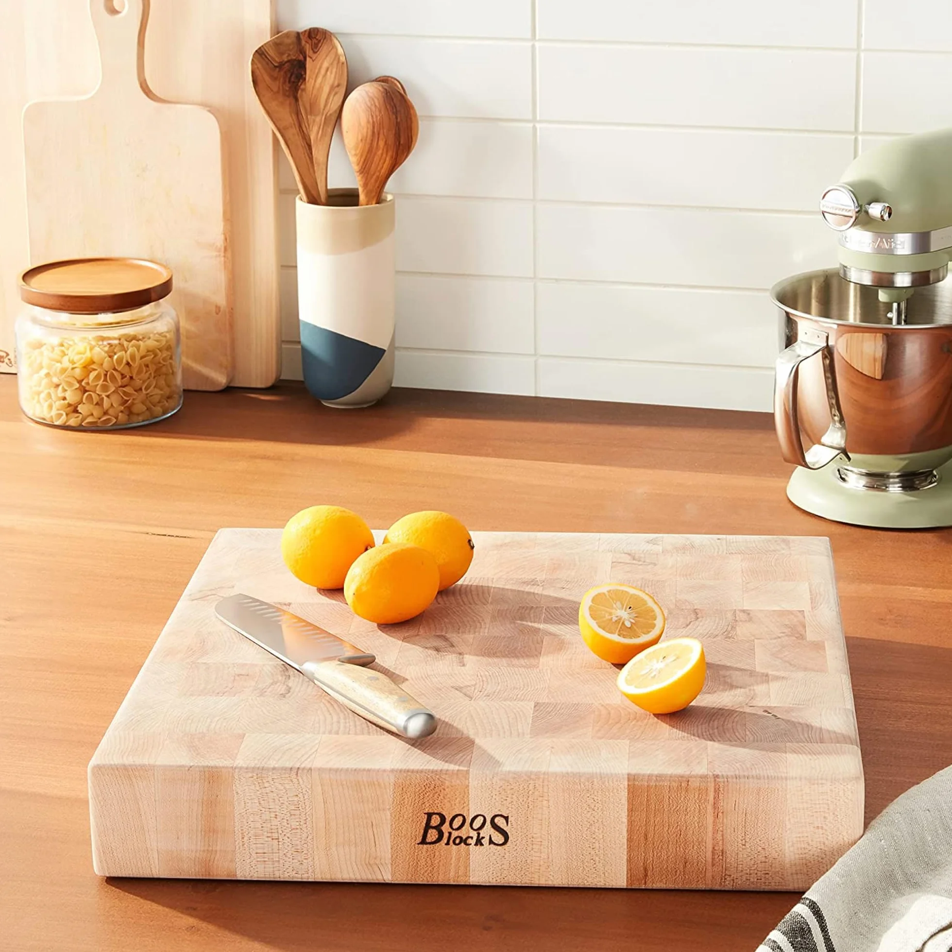 Boos Block Tabla de Cortar Cocina Madera de Testa Extra Gruesa 46 x 46 x 7,5 cm