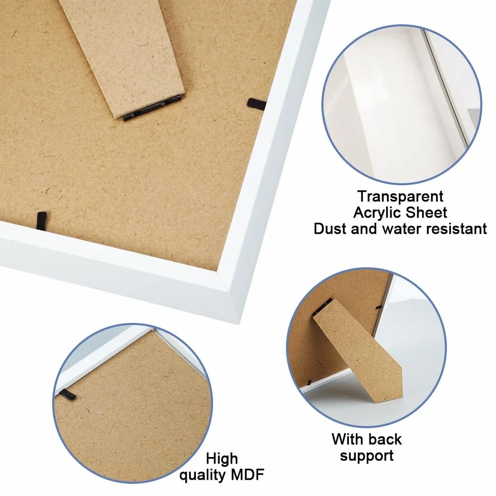 Marcos con Profundidad para Objetos de Hasta 3 cm, 15x20cm Marco de Fotos 3D para Rellenar, Caja de Sombra para Objetos y Fotos, Marco de Fotos de Caja de Sombra para Ramo, Recuerdos, Entradas(Blanco)
