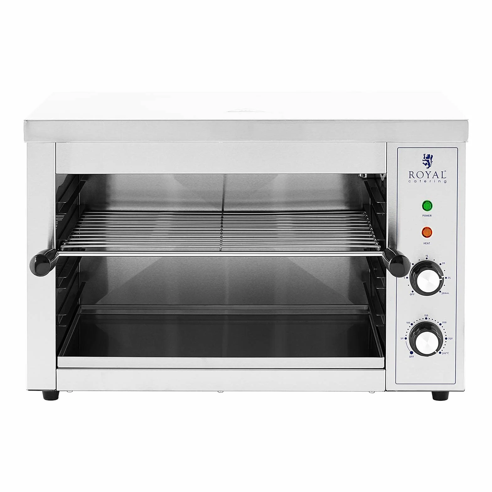Royal Catering Horno Salamandra Tostador RCPES-380 3000 W 50-300 °C Acero inoxidable