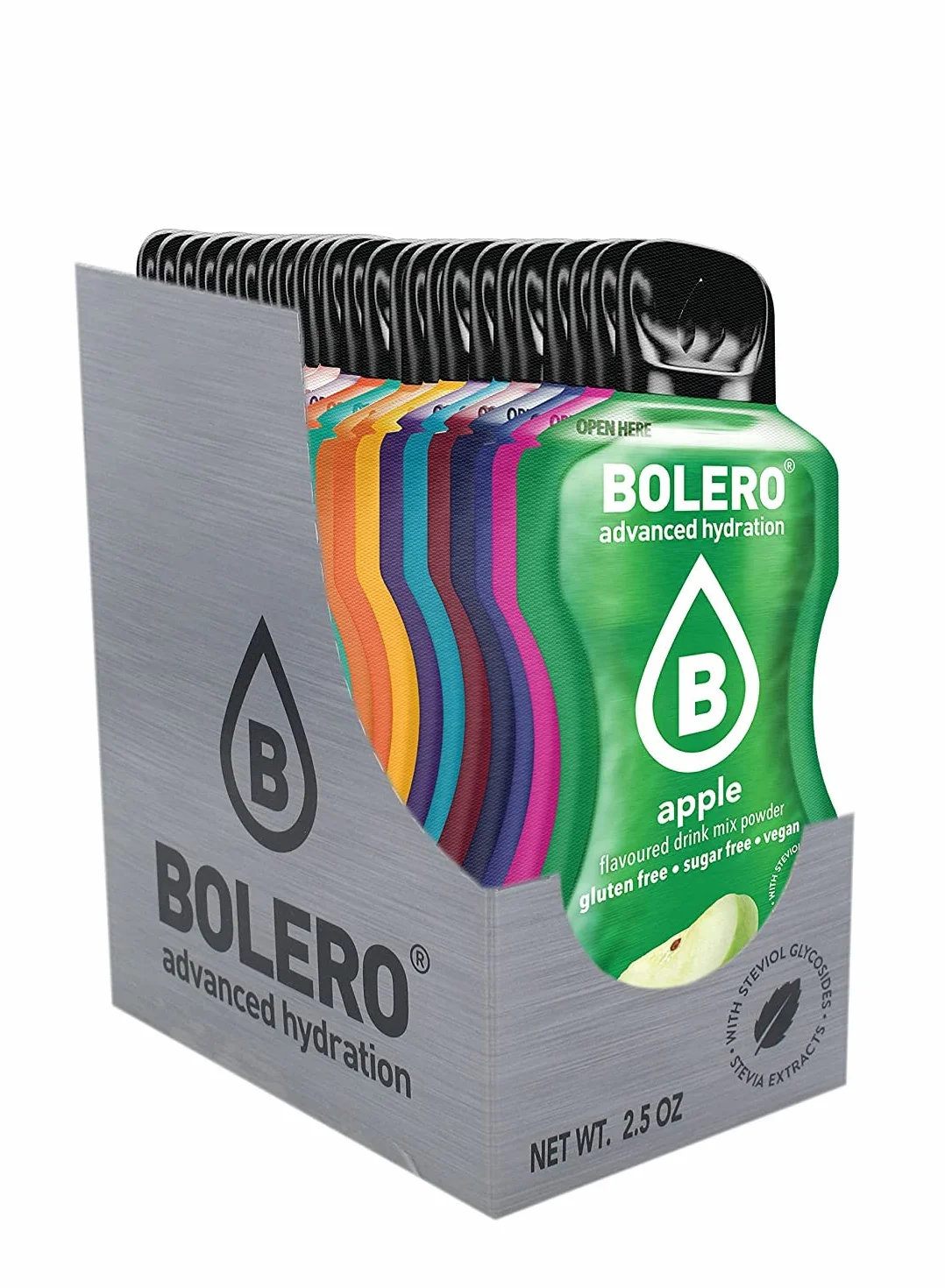 Bolero Drinks STICKS MIX 48x3g Polvo de bebida refrescante sin azúcar con stevia Vitamina C