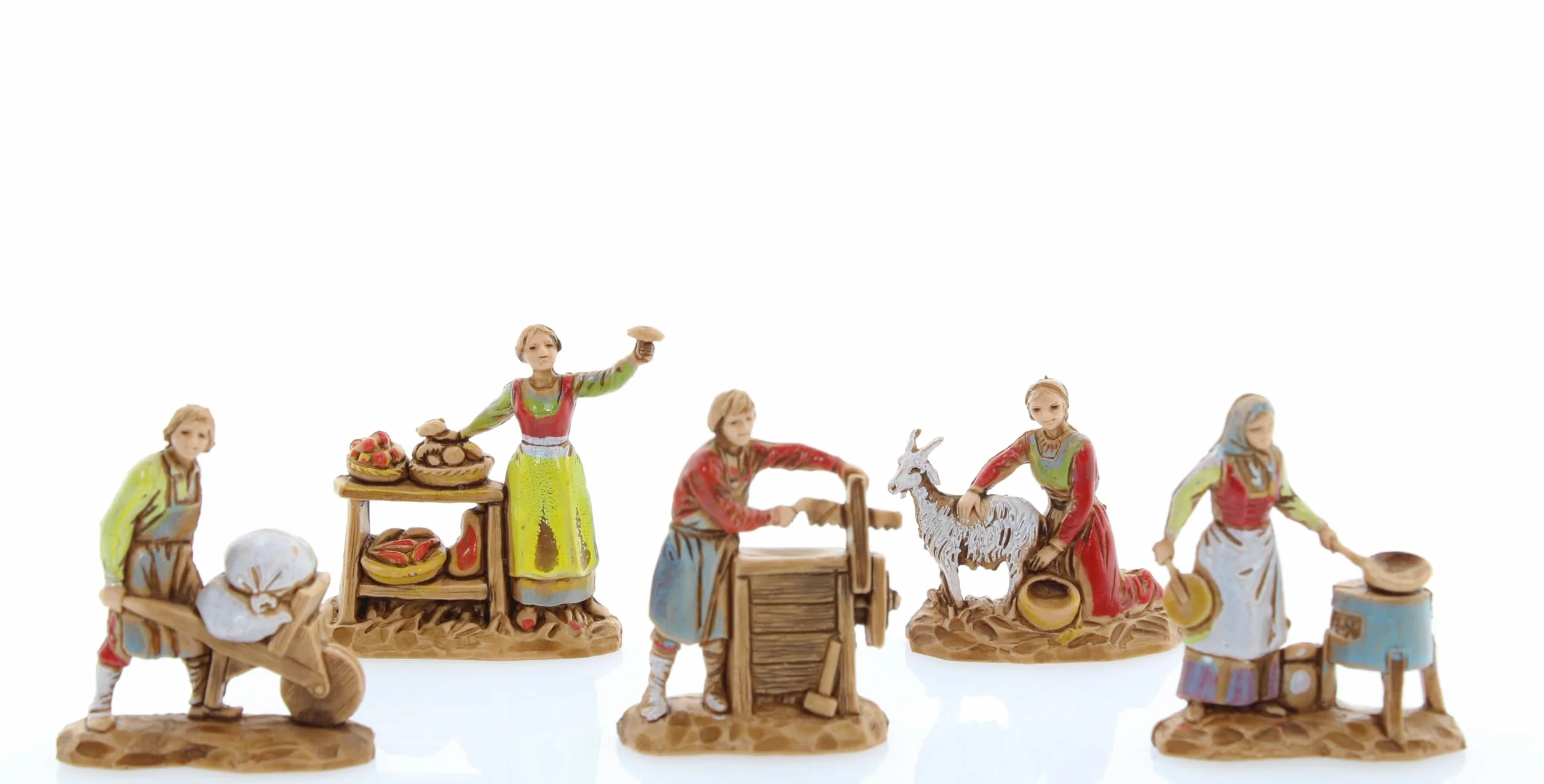 Moranduzzo Set de 11 Oficios Apto para Belén de 3,5 cm Escala 1:50 Figuras Indestructibles Siglo XVIII
