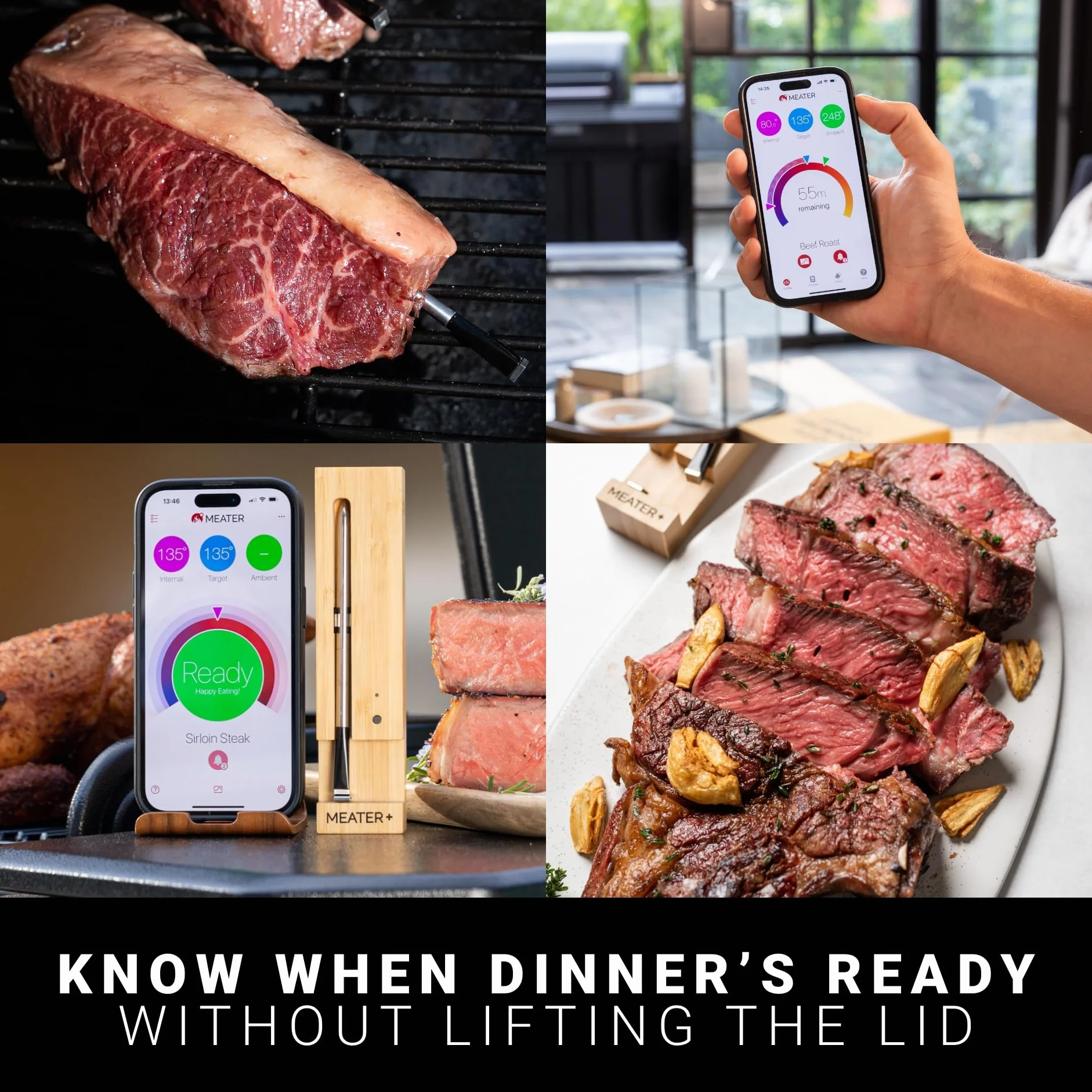 MEATER Pro / 2 Plus: el termómetro inteligente para carne de próxima generación, resistente al calor hasta 550 °C, alto alcance, 100% impermeable, tecnología multisensor, para cocina y barbacoa