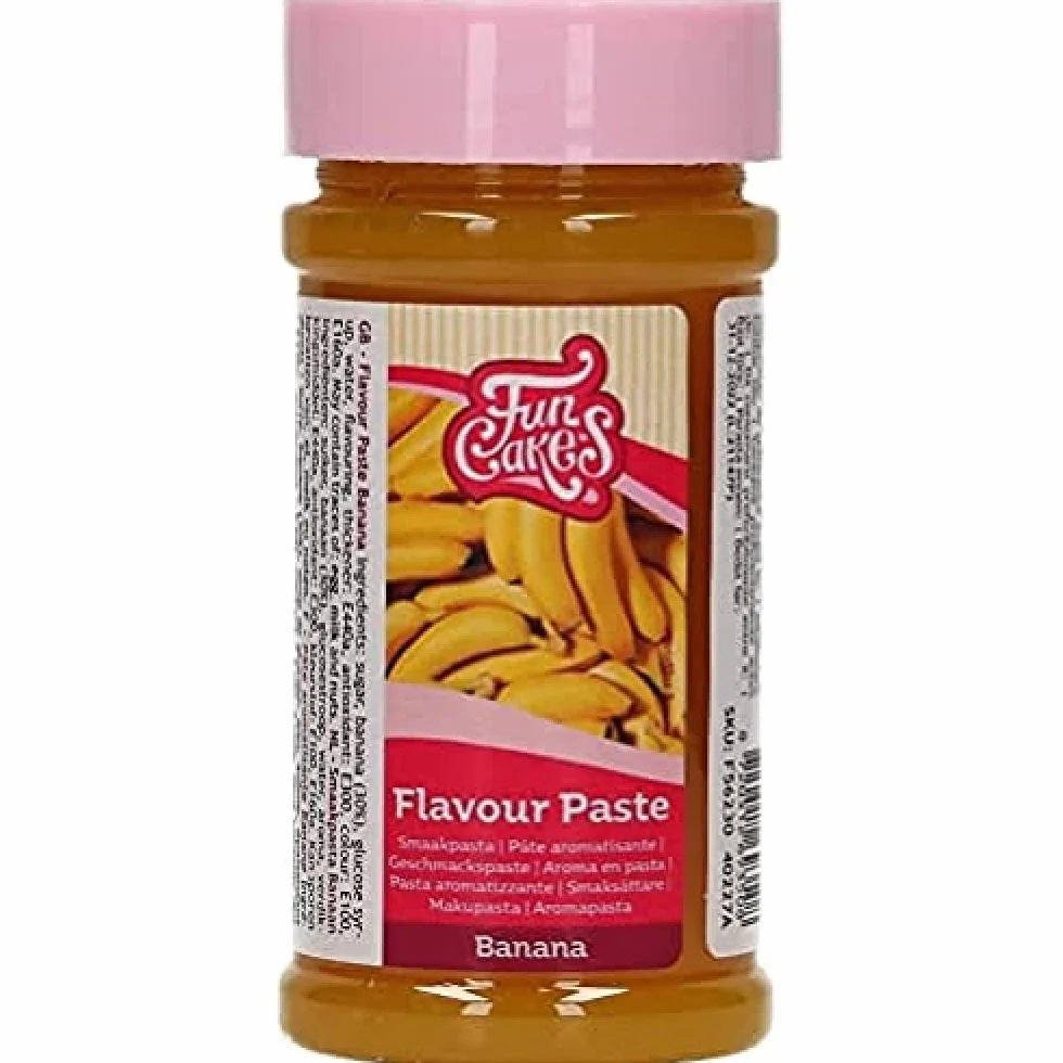 FunCakes Aroma en Pasta Plátano 120 g para Alimentos, Decoración de Tartas, Rebozados y Rellenos