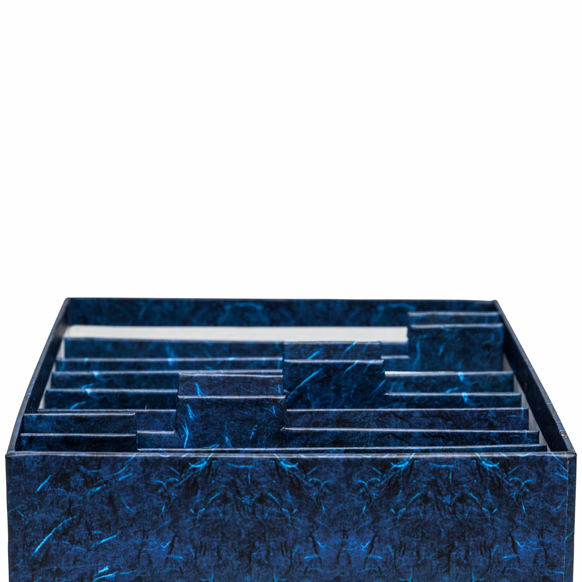 Caja almacenamiento fotos | Azul, 22,4x16,7x11,4 cm, capacidad 700 fotos 10x15 cm | Sin ácidos, separadores incluidos | Organización segura