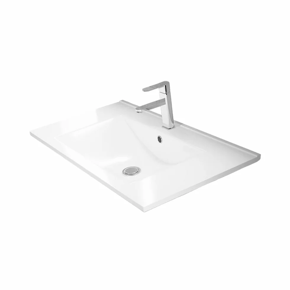 Trio Mueble de Baño con Lavabo 3 Cajones Color Roble Cambrian - Medida: 80 cm 80 cm