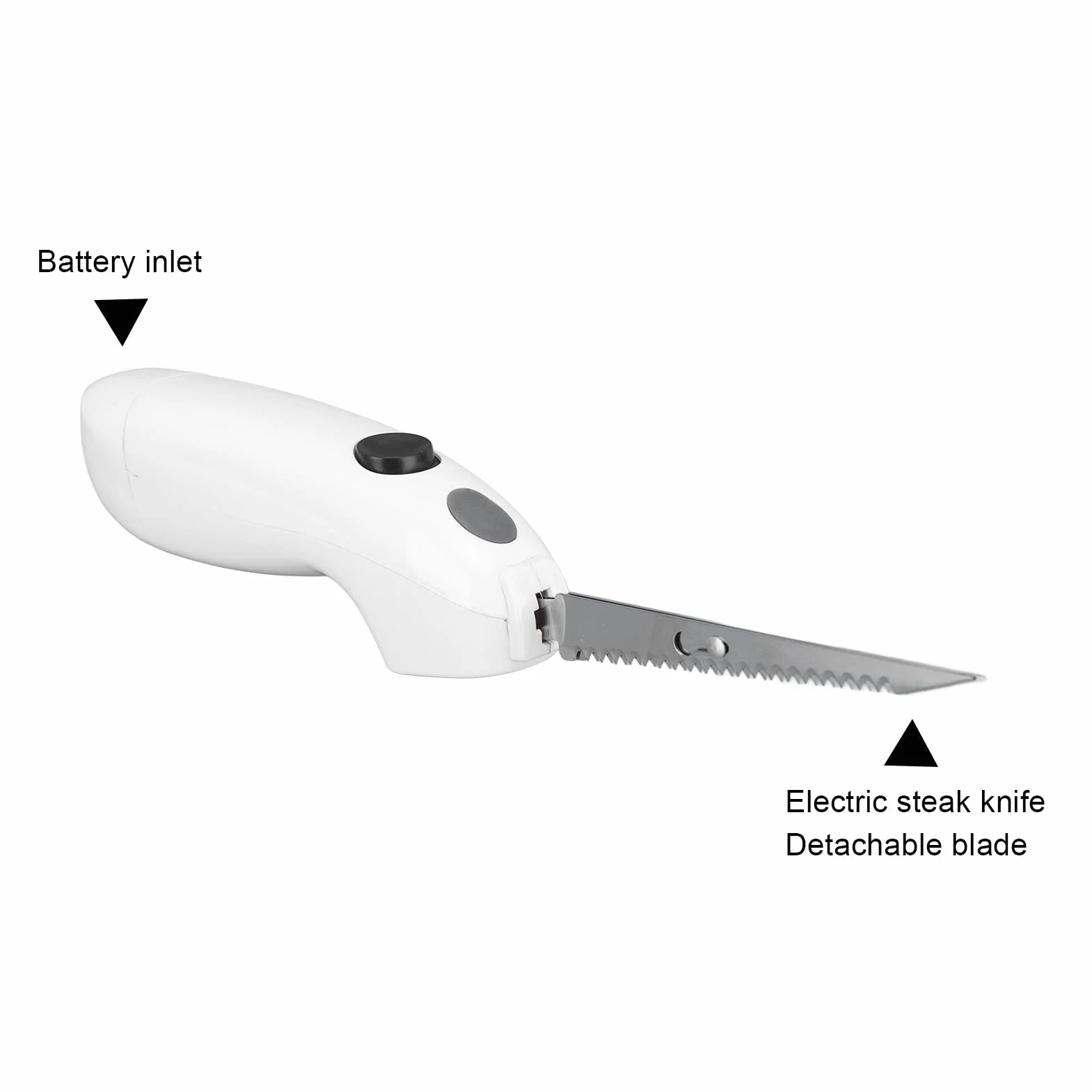 Cuchillo Eléctrico de Acero Inoxidable, Material PP, Ahorro de Tiempo, Cuchillo para Tallar con Botón de Encendido, Interruptor de Seguridad para Cuchillo de Pan para Cerdo,