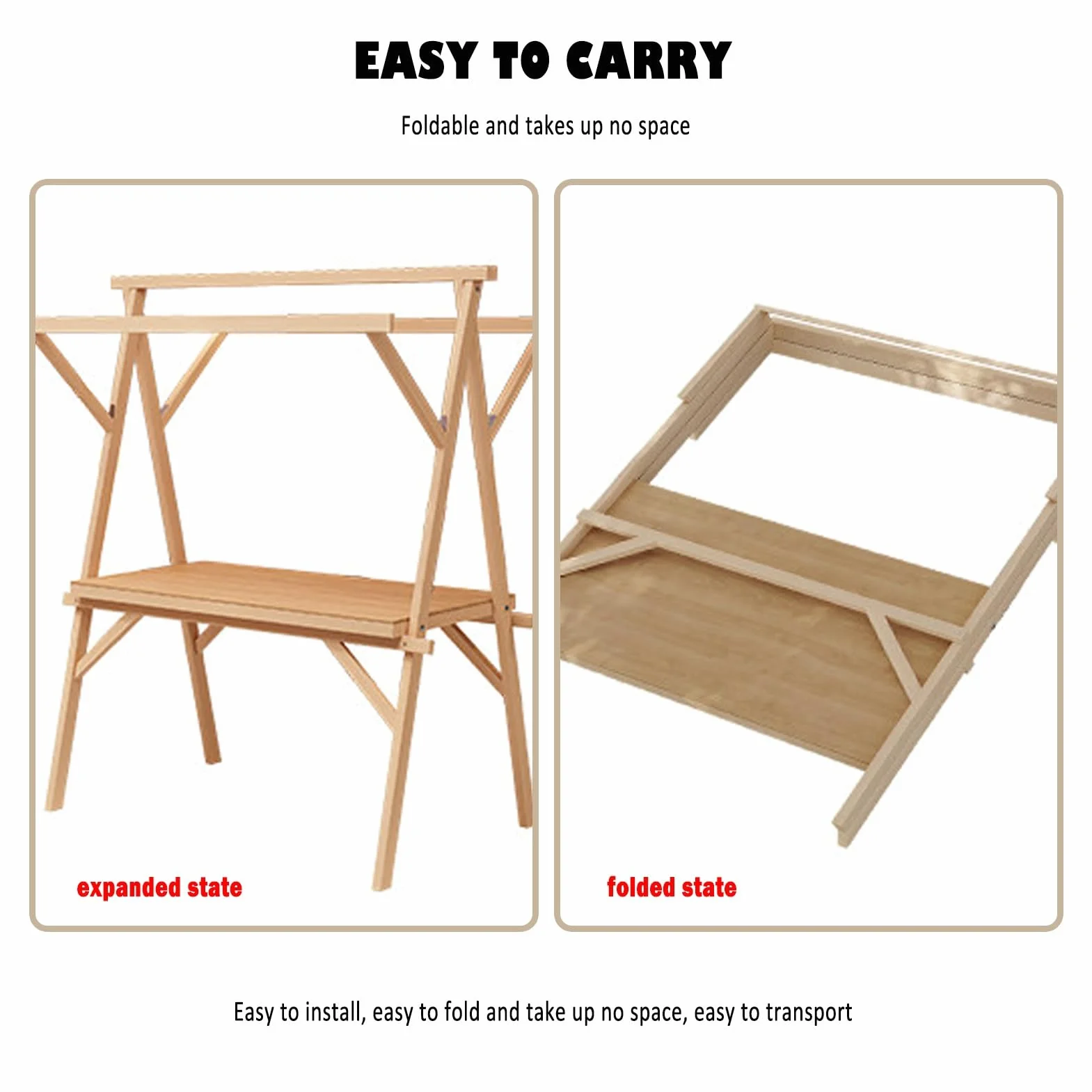 Puesto De Mercado Portátil De Madera Cubierto De Tela, Carrito Plegable para Vendedores Ambulantes con Toldo, Venta Callejera, Mercadillos(Mahjong,47.2in/120cm)