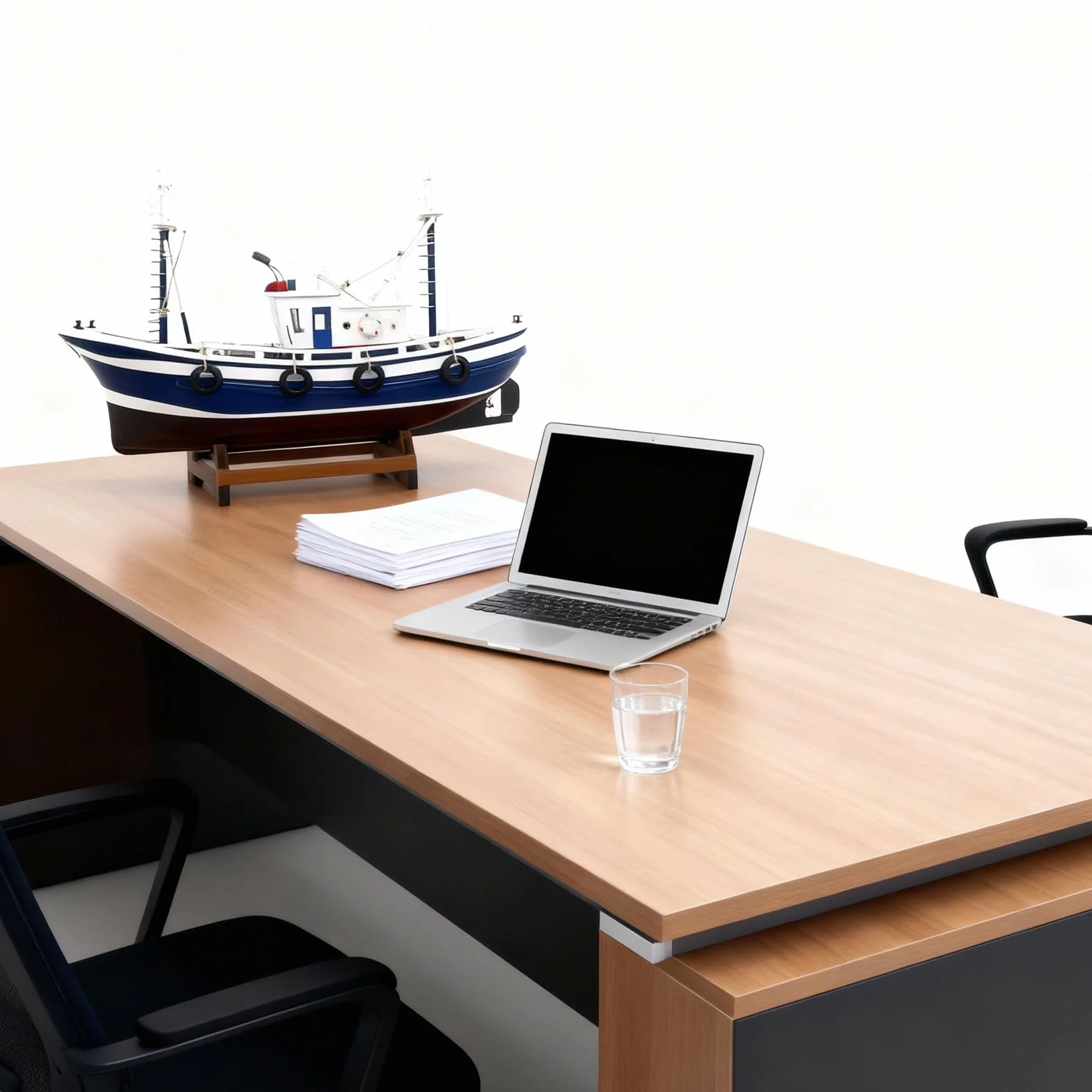 YLME Modelo De Barco Modelo Terminado De Barco Pesquero Simulado Adorno De Barco Pesquero De Madera Hecho A Mano Regalo De Recuerdo para Decoración del Hogar,Azul