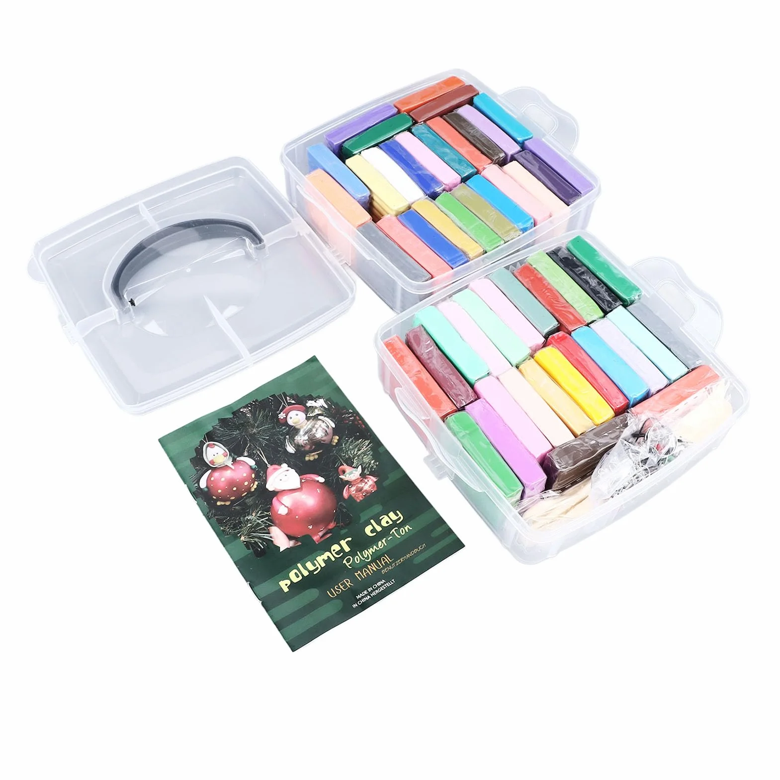 Tbest Kit de Arcilla para Modelar en Seco de 50 Colores - Juego con 5 Herramientas de Escultura para Niños Mayores de 3 Años | Seguro, Suave y Fácil de | Manualidades de Bricolaje para el Hogar y el