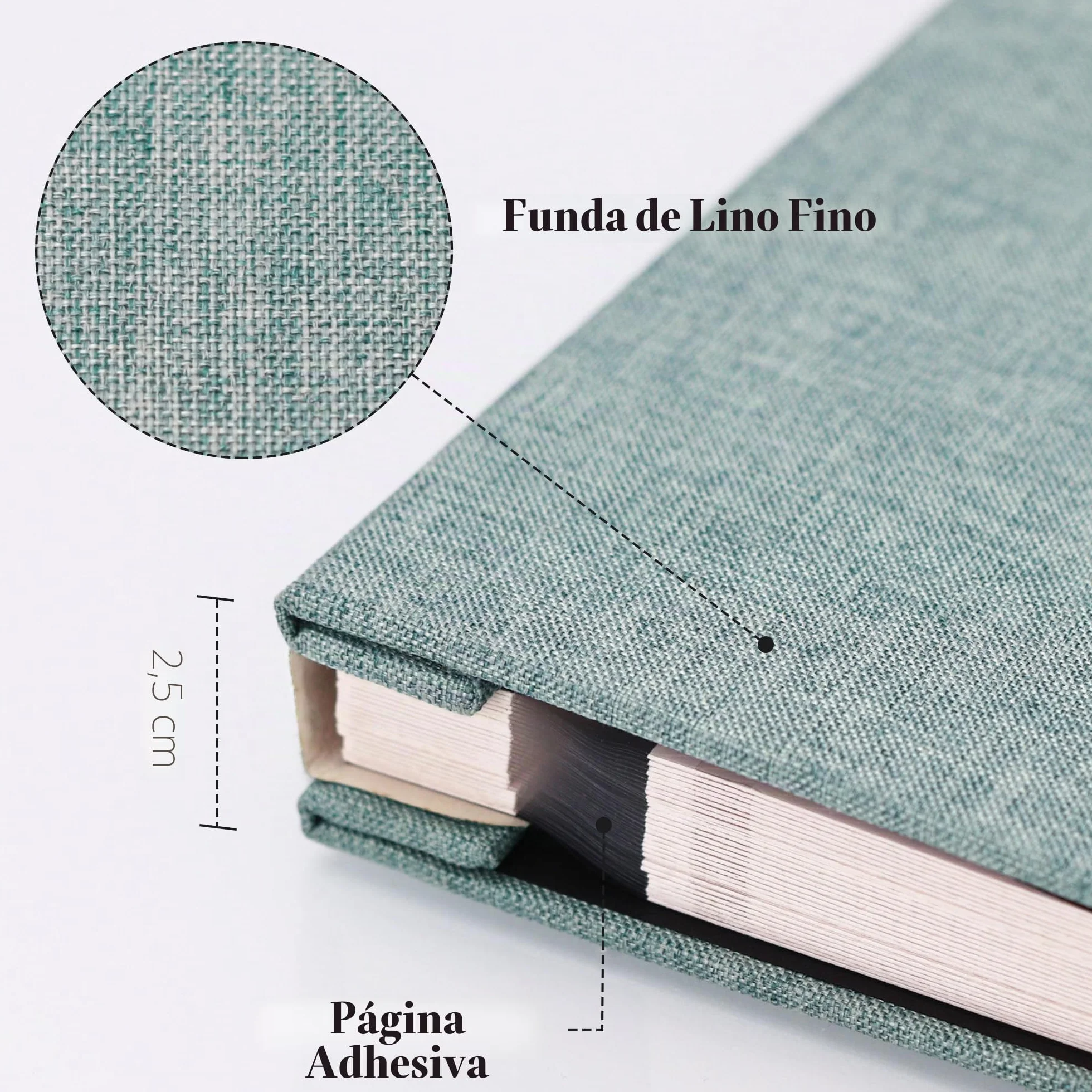 Vienrose Álbum Fotos Autoadhesivo 28x27 CM 40 páginas Scrapbook para Pegar y Escribir Funda de Lino Regalo Bebé Cumpleanos Recuerdos Boda Aniversario Familiares con Bolígrafo Metálico