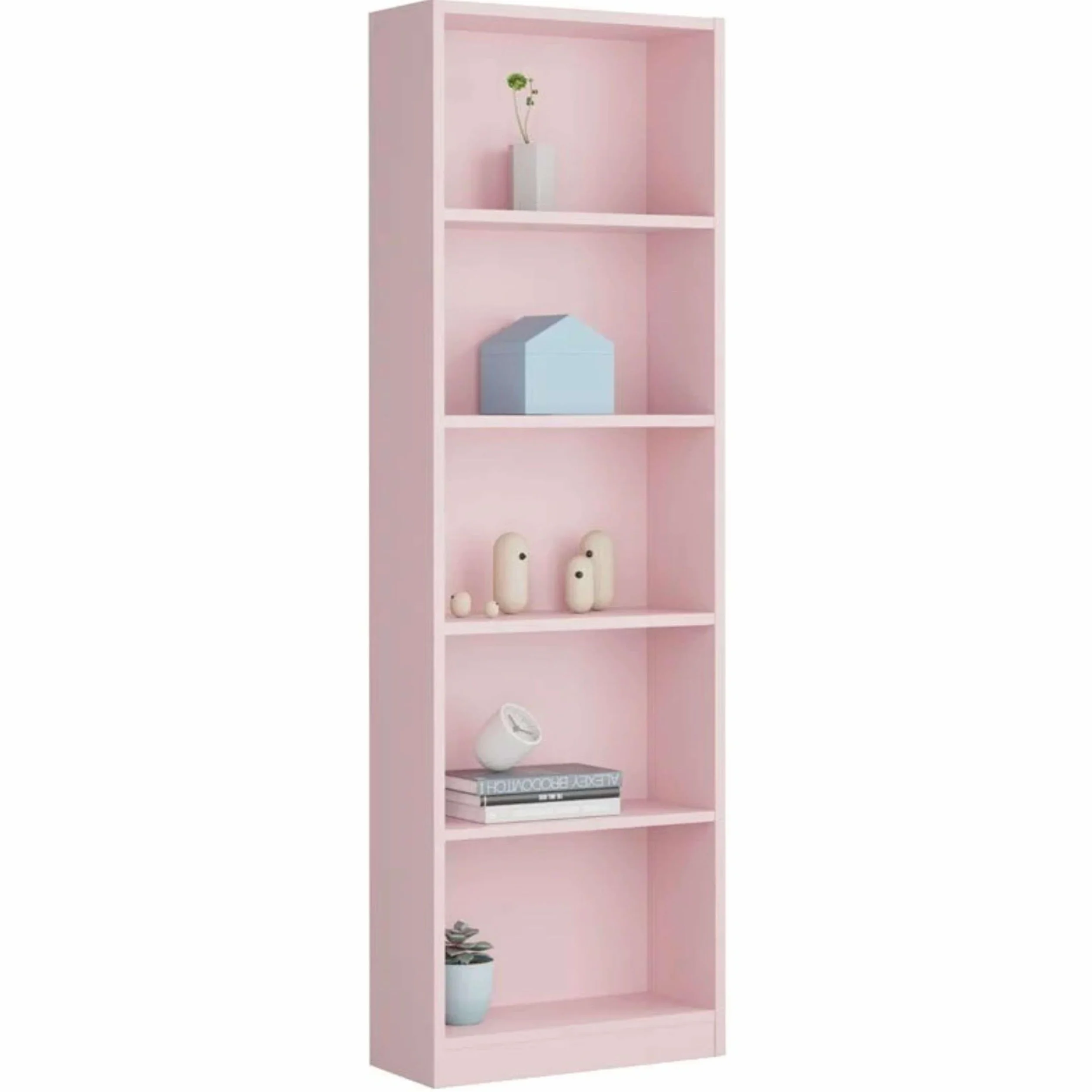 Miroytengo Pack Habitación Juvenil Infantil Rosa Gris Blanco Alpes (Cama Nido + Estante + Armario + Escritorio + estantería) con Somieres