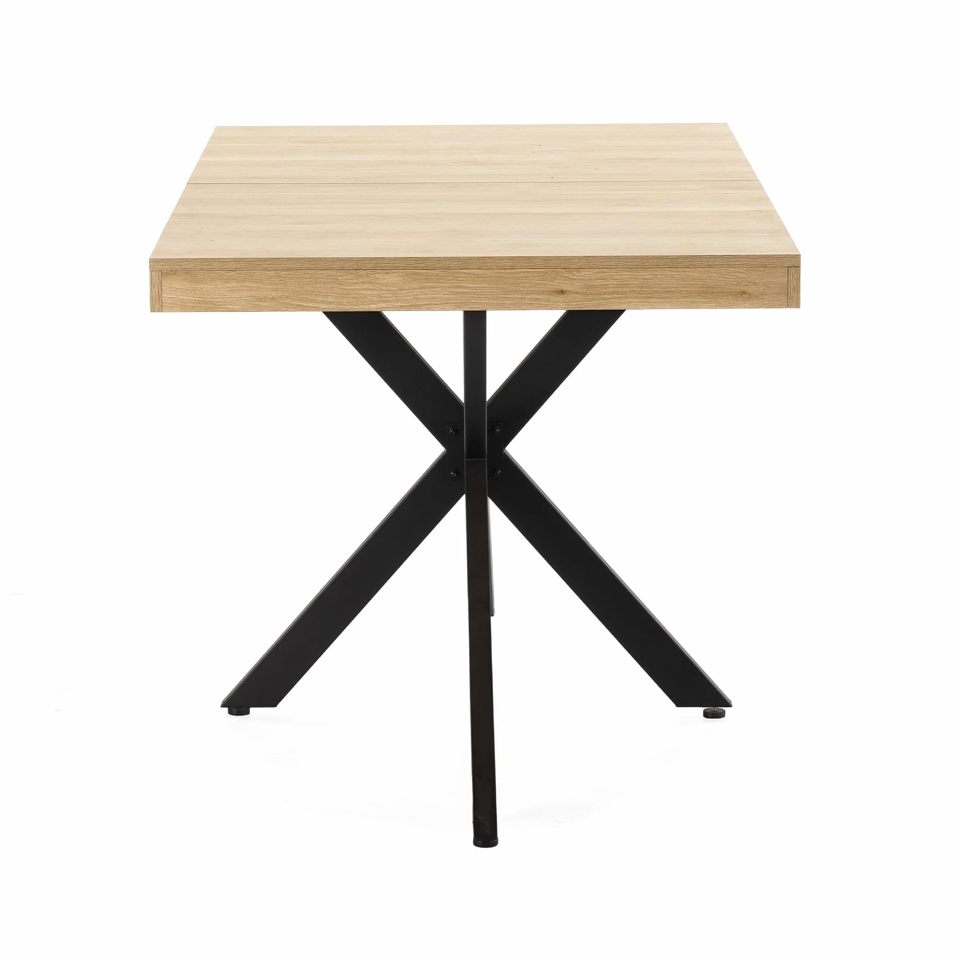 HOMN LIVING Mesa de Comedor Extensible Genova Color Roble, 140-180 cm (Largo) 80 cm (Profundidad) 75 cm (Altura)